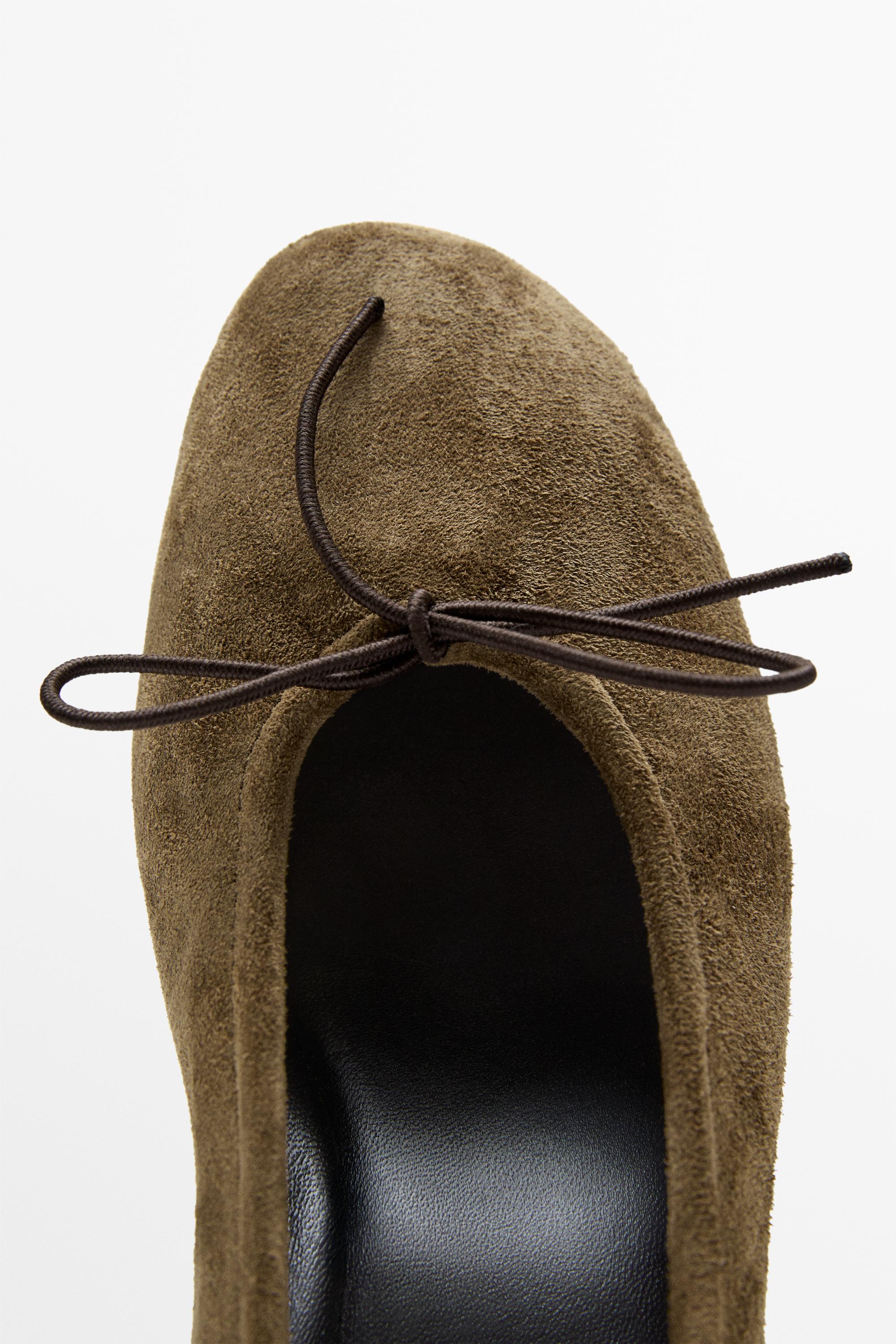 High-heel ballerinas — CAMEL