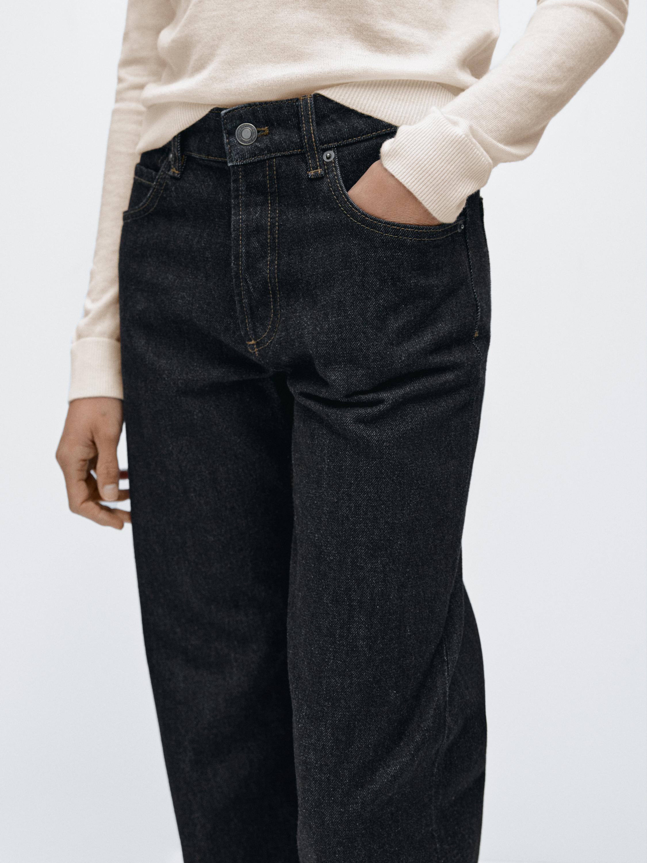 Mid-rise wide-leg jeans — DARK BLUE