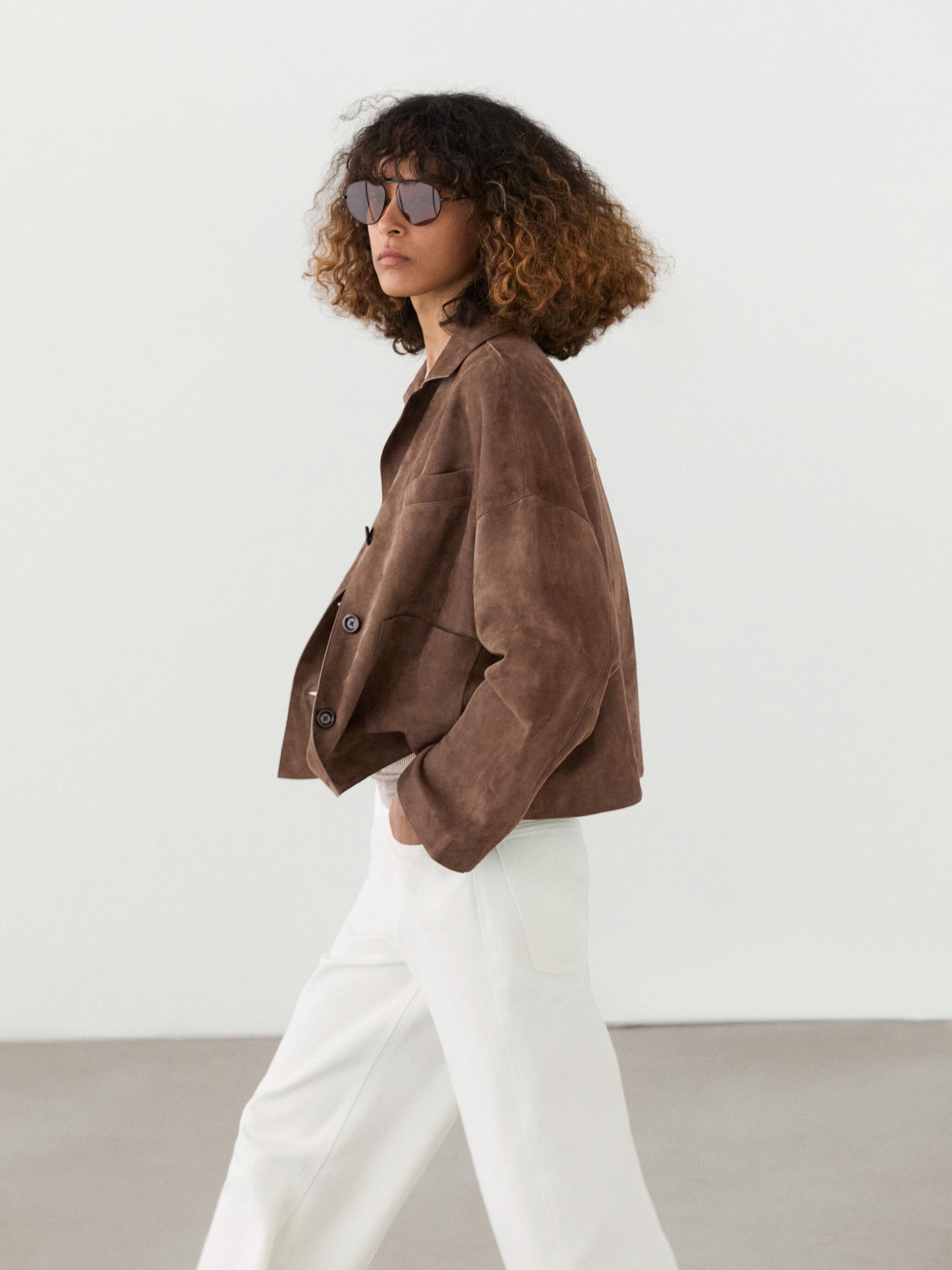 Kurtka z zamszowej skóry