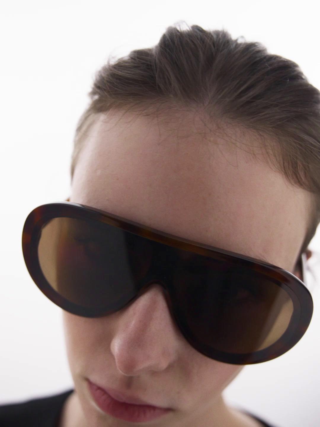 Occhiali da sole aviator effetto tartaruga