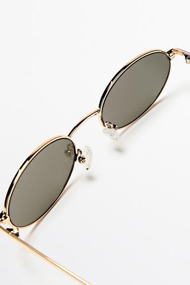Oval metal sunglasses — GOLDEN 3