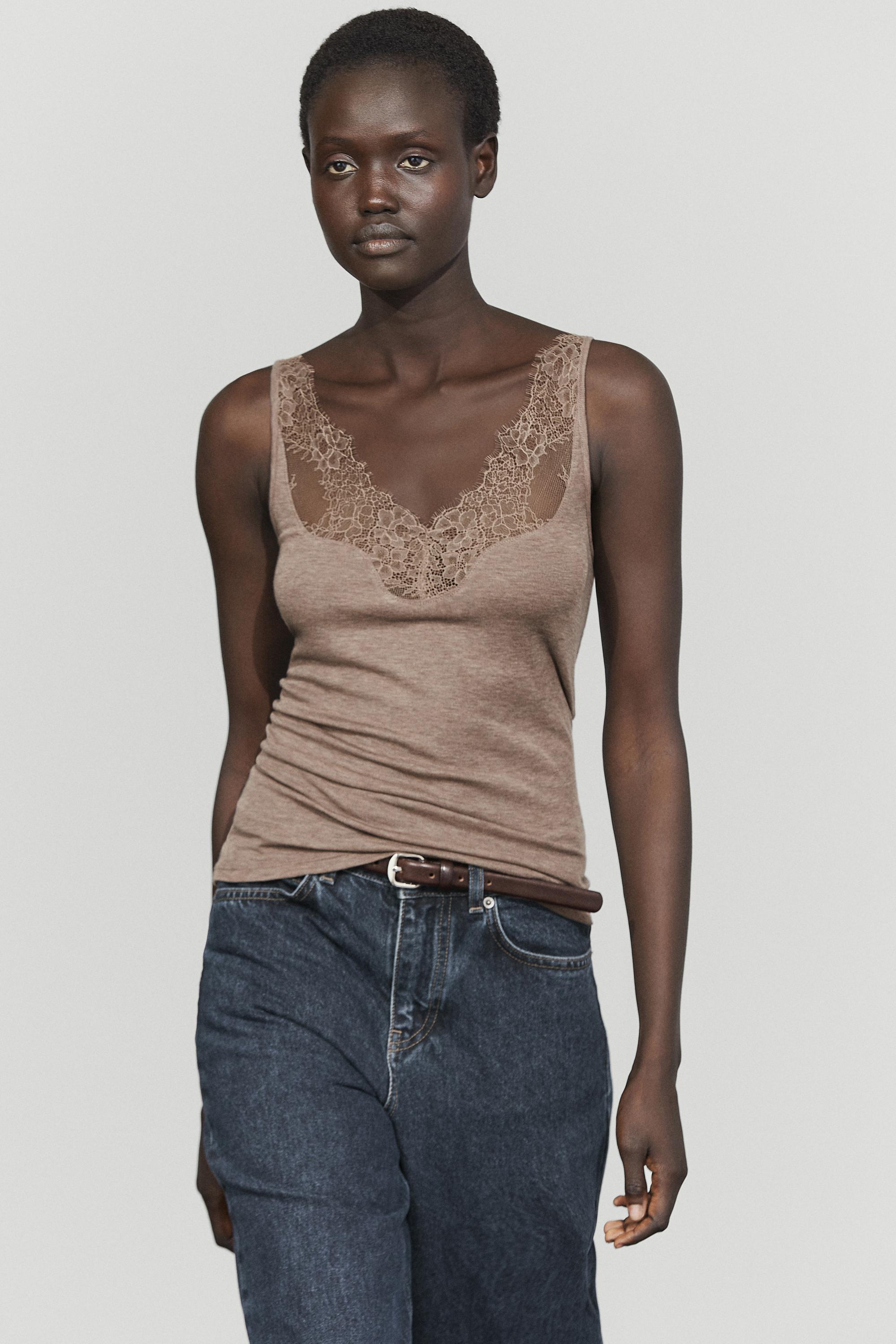 Top lencero tirantes detalle puntilla