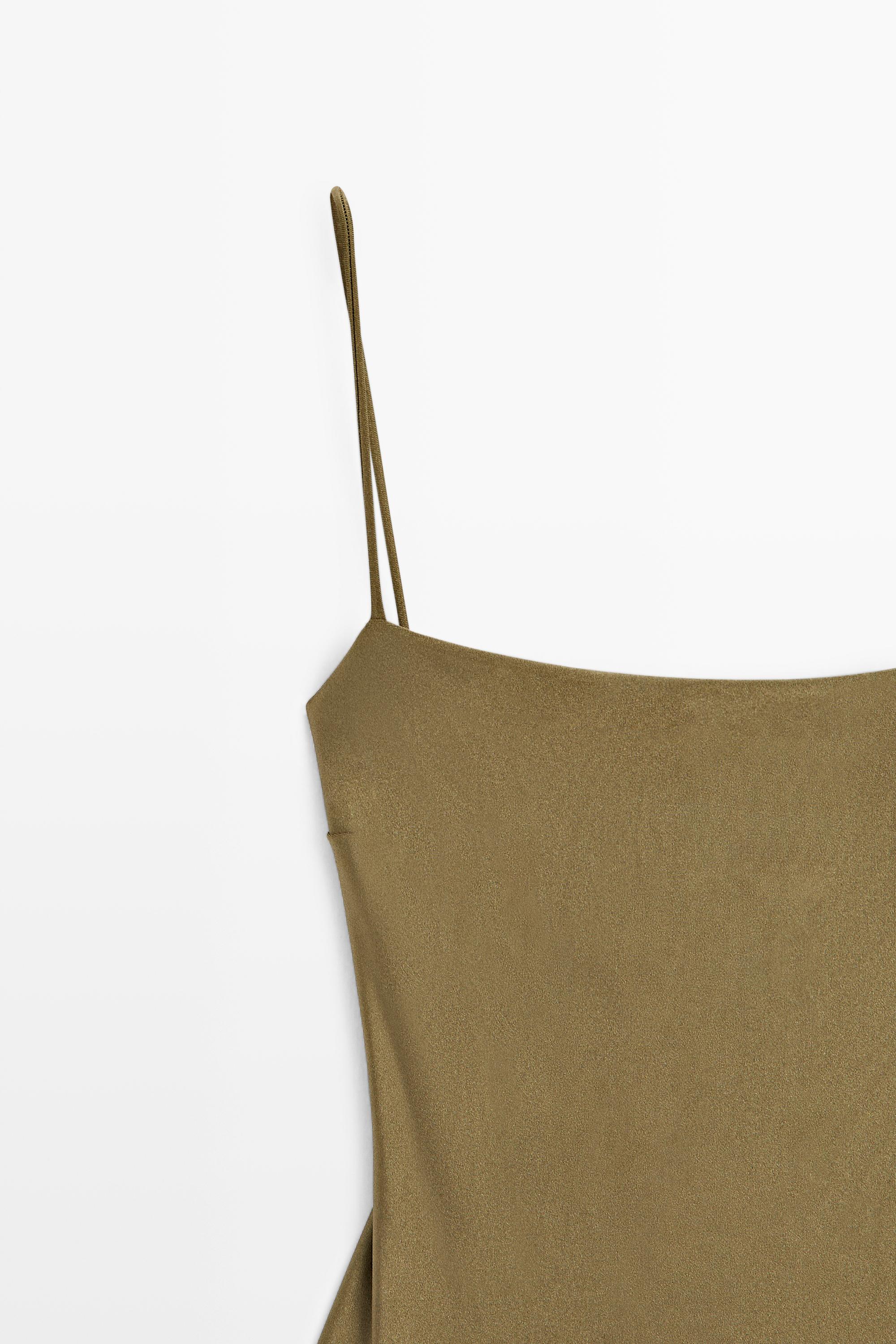 Swimsuit with thin straps — KHAKI