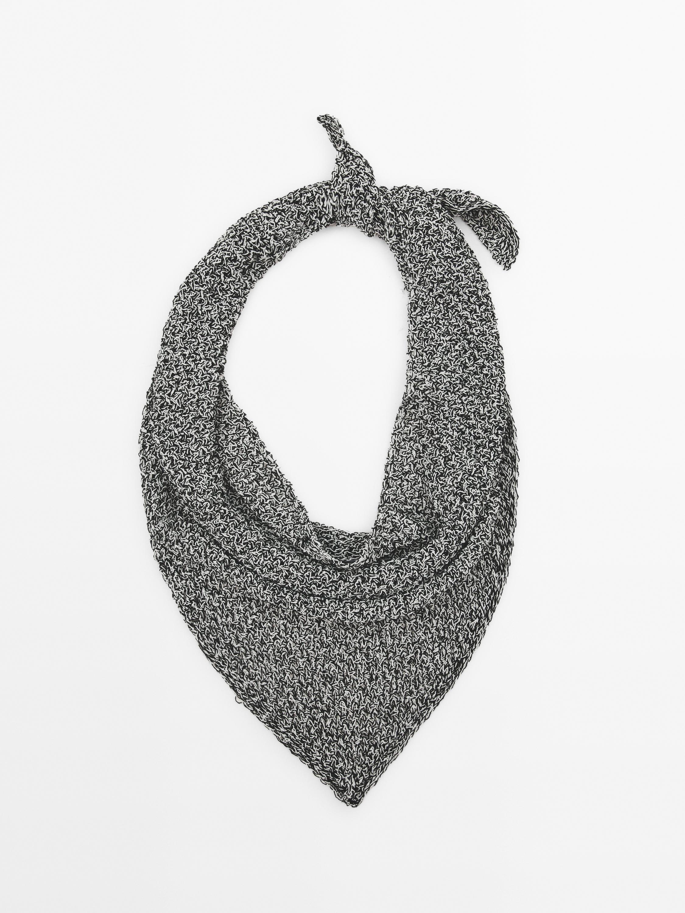 Cotton blend knitted bandana