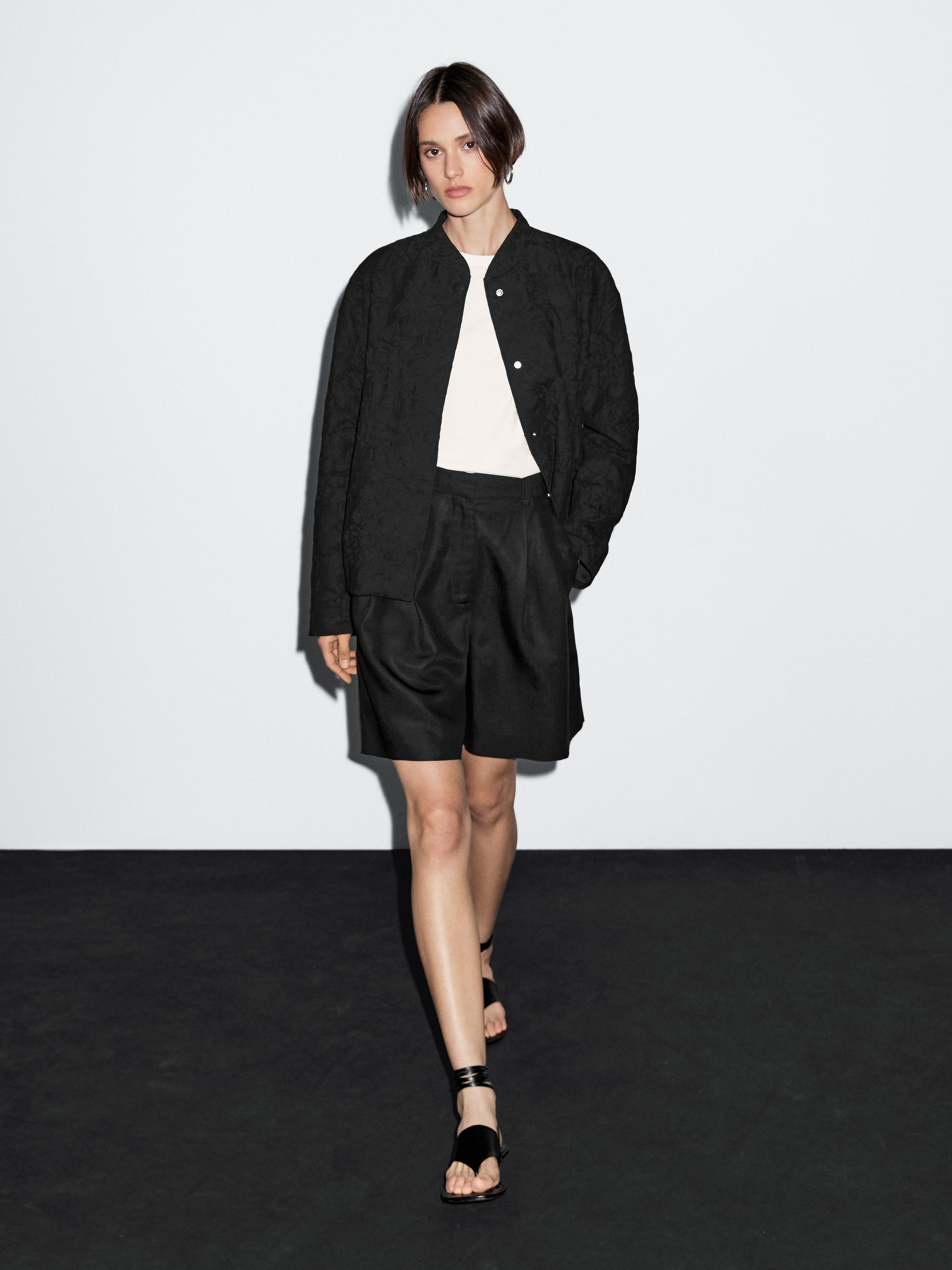 100% cotton oversize bomber jacket