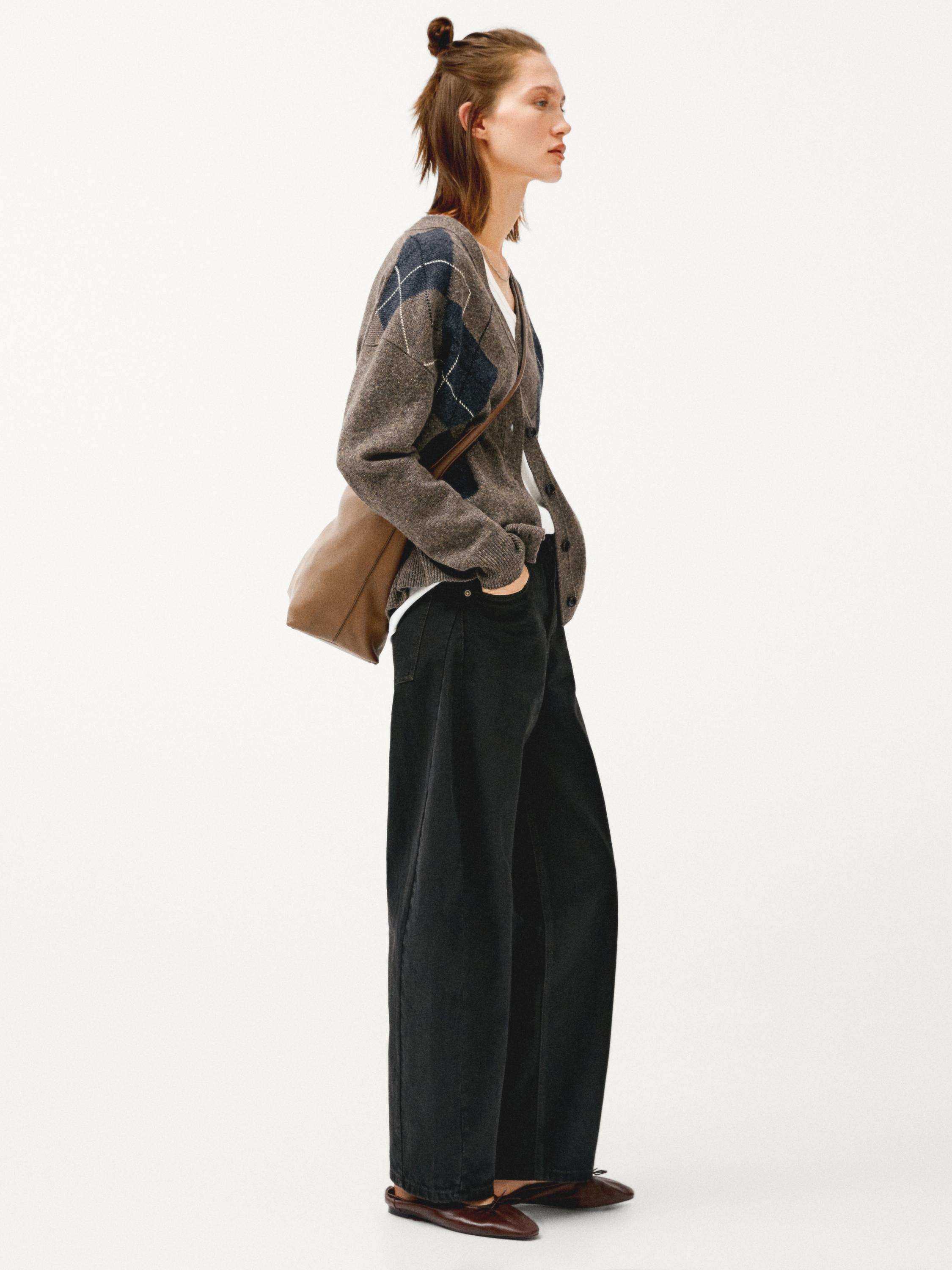 Mid-rise balloon fit jeans — Chocolate