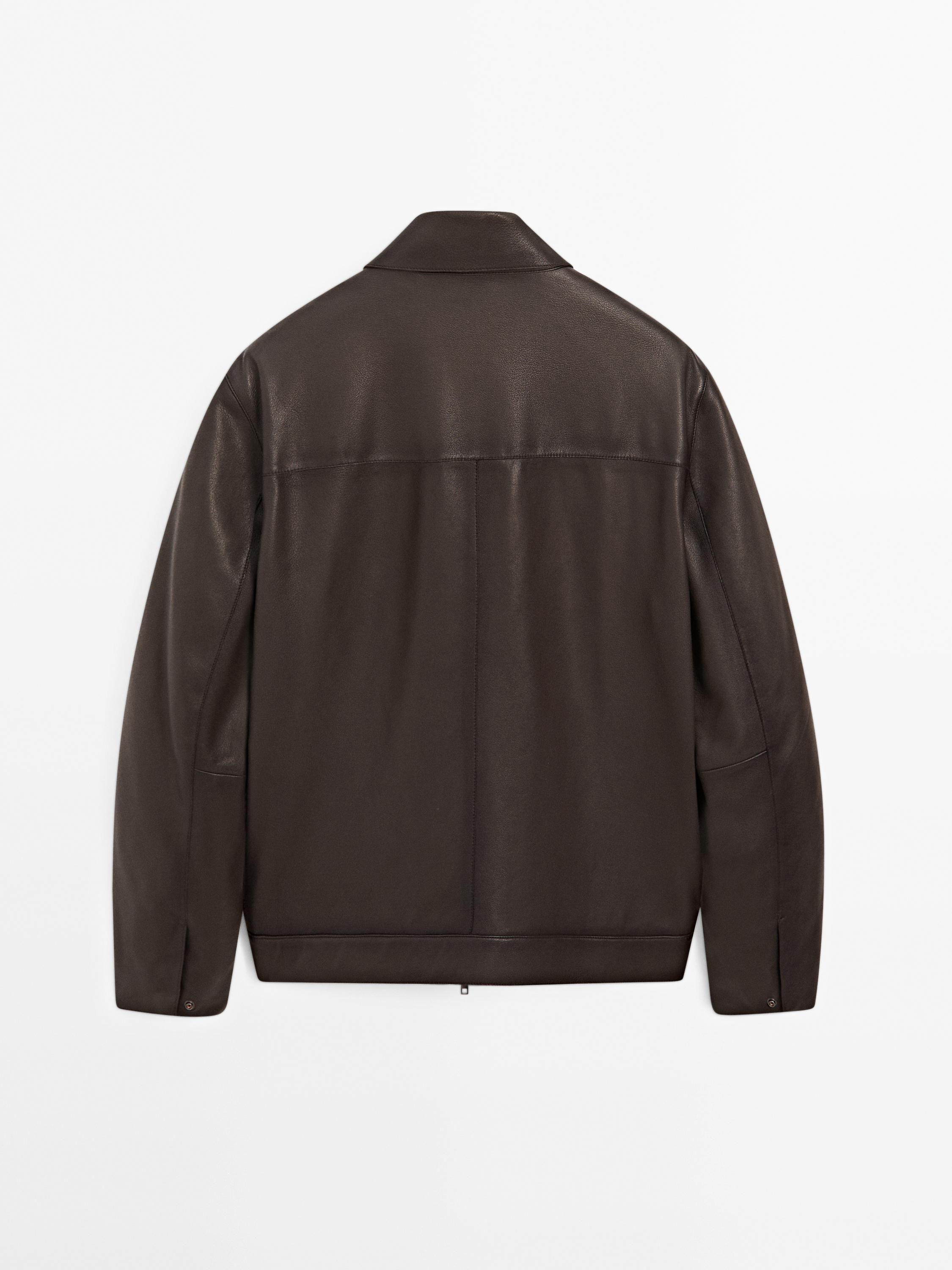 Cowhide nappa leather jacket
