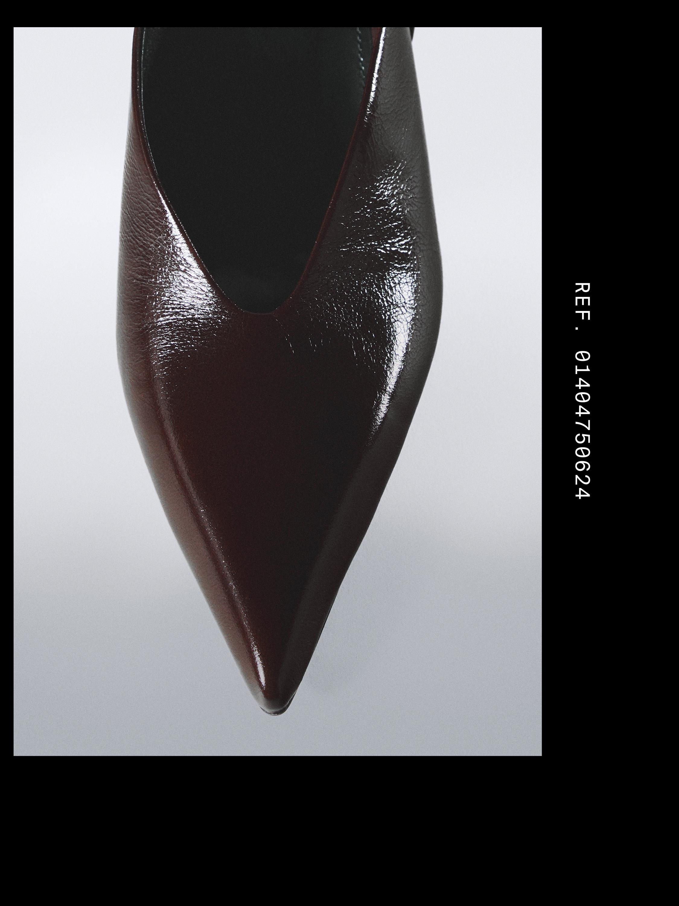 High-heel slingback shoes — BURGUNDY