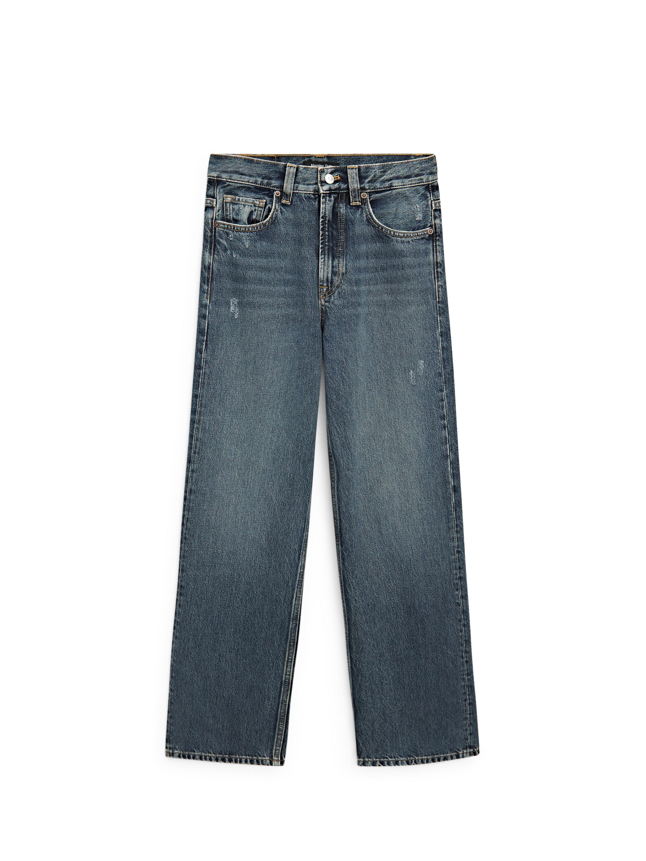 High-waist wide-leg jeans — MEDIUM BLUE