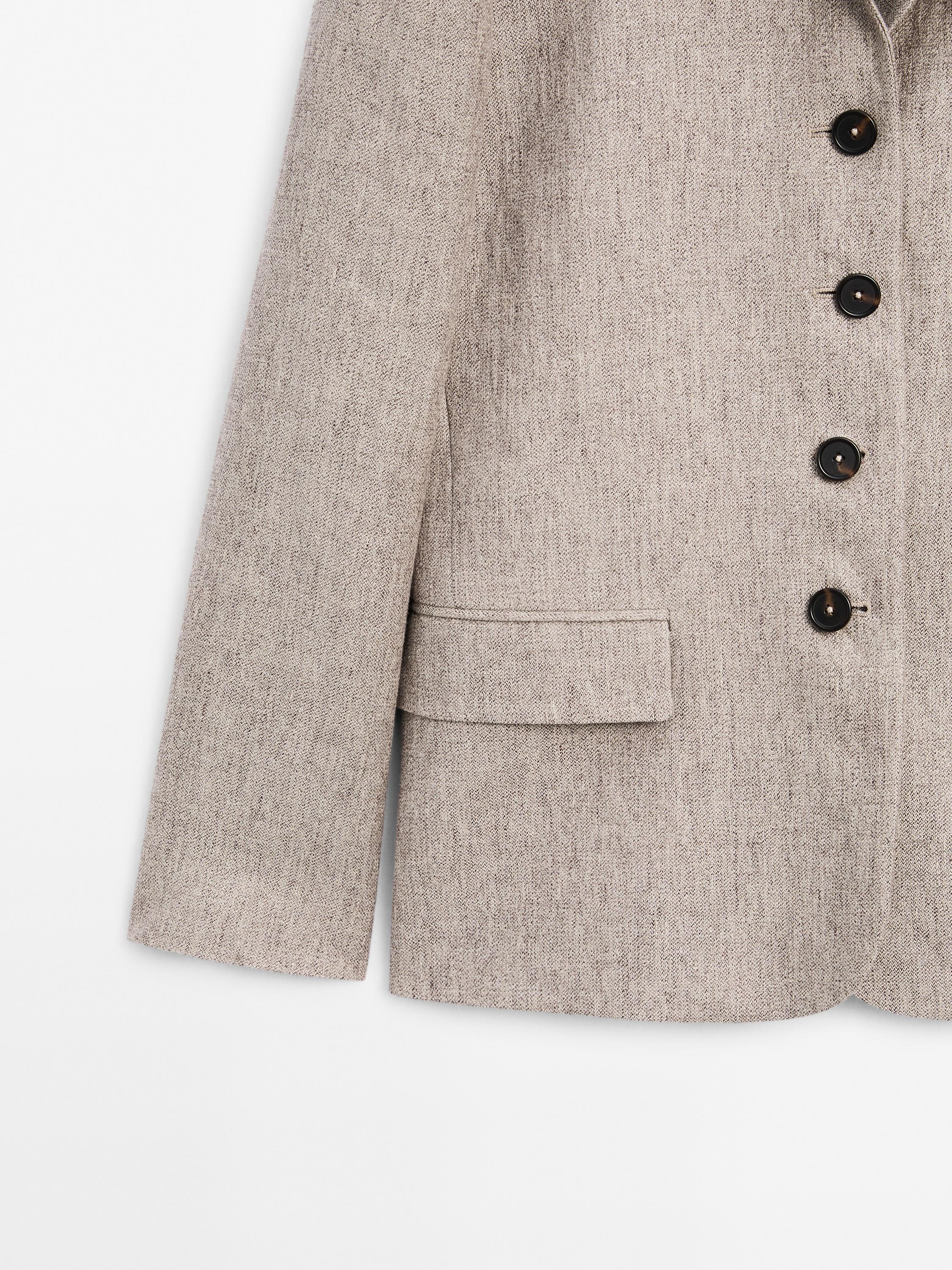 Blazer chiné 100 % lin