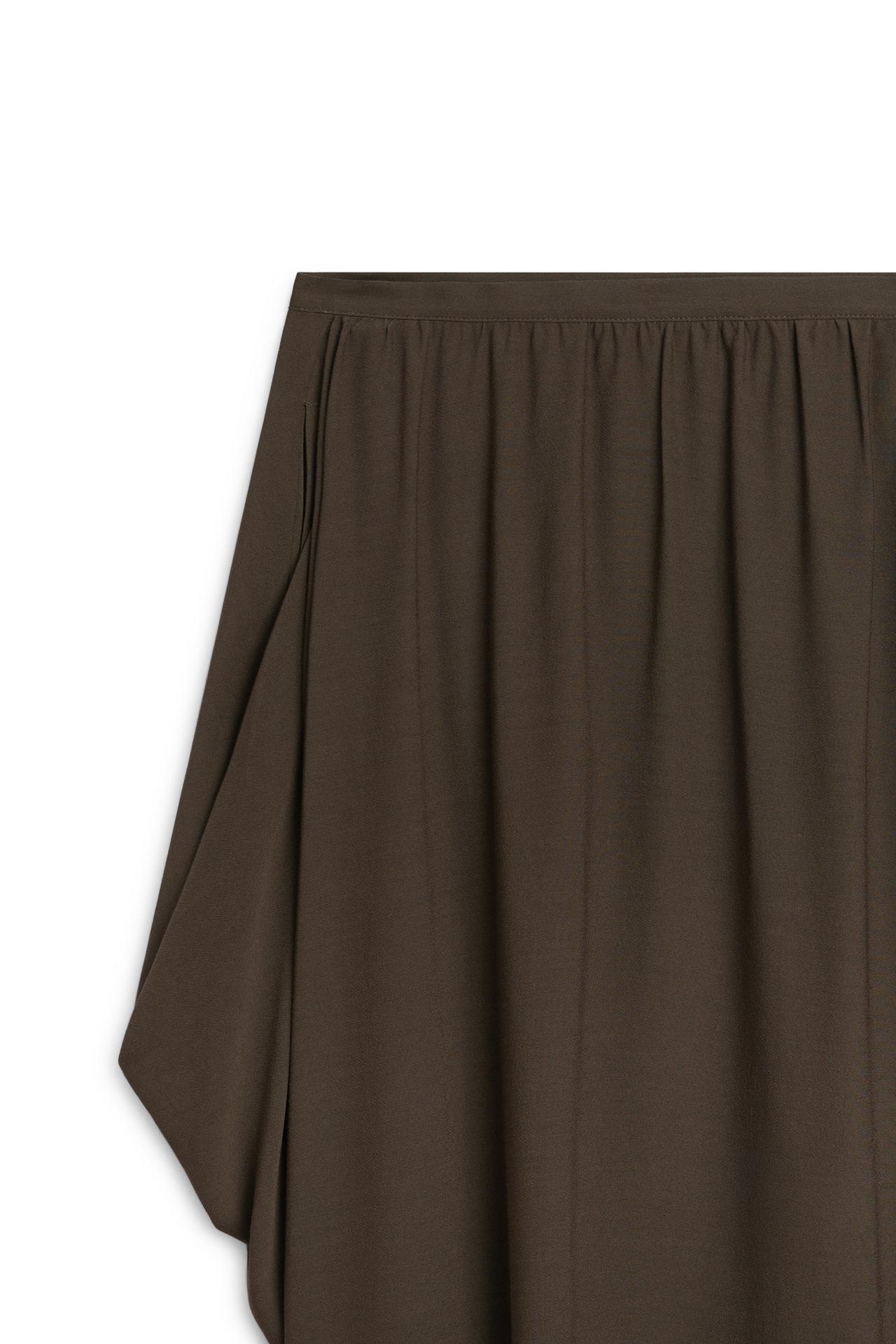 Flowy asymmetric midi skirt - LIMITED EDITION — MOLE BROWN