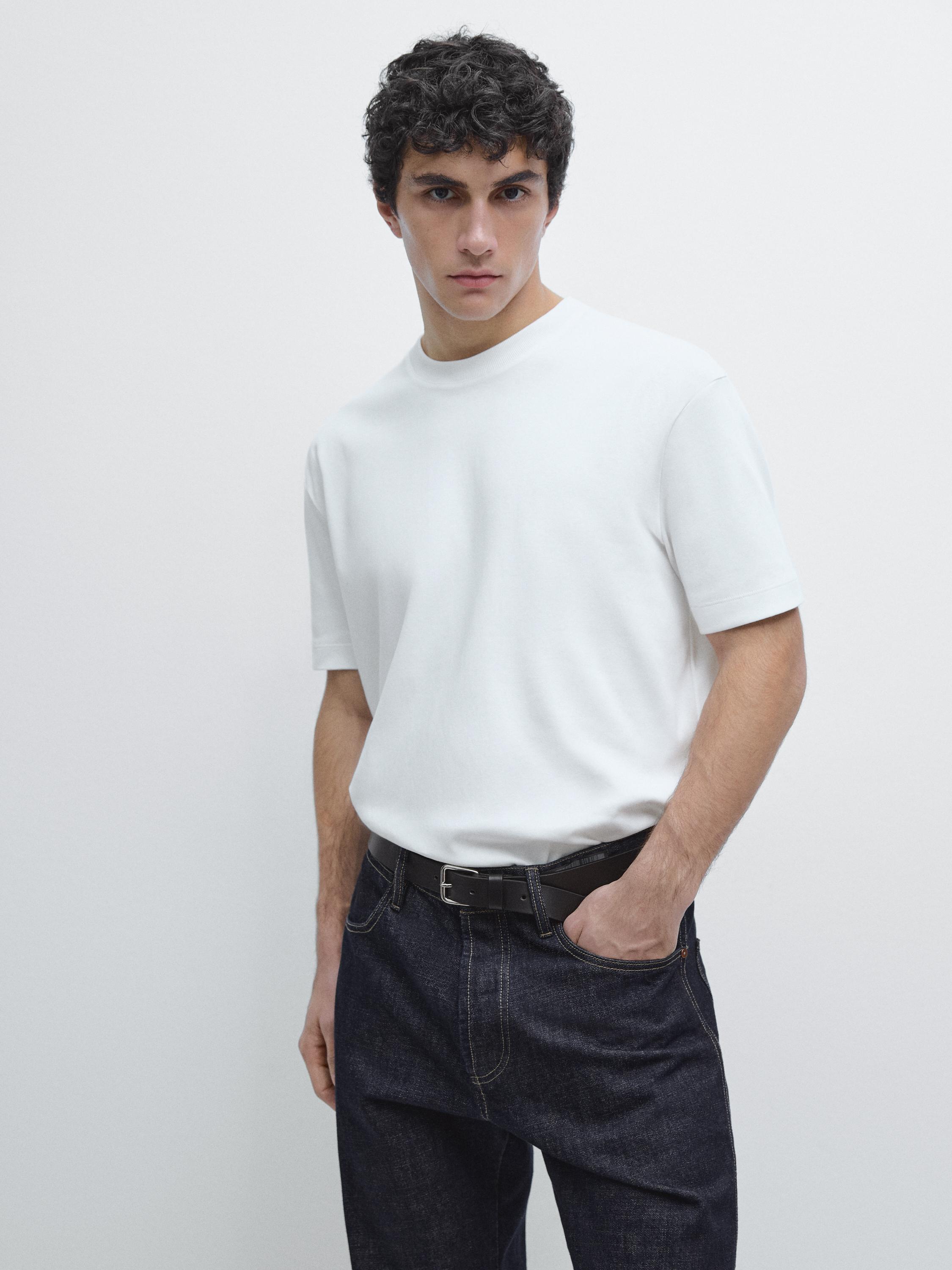 100% cotton short sleeve T-shirt — WHITE