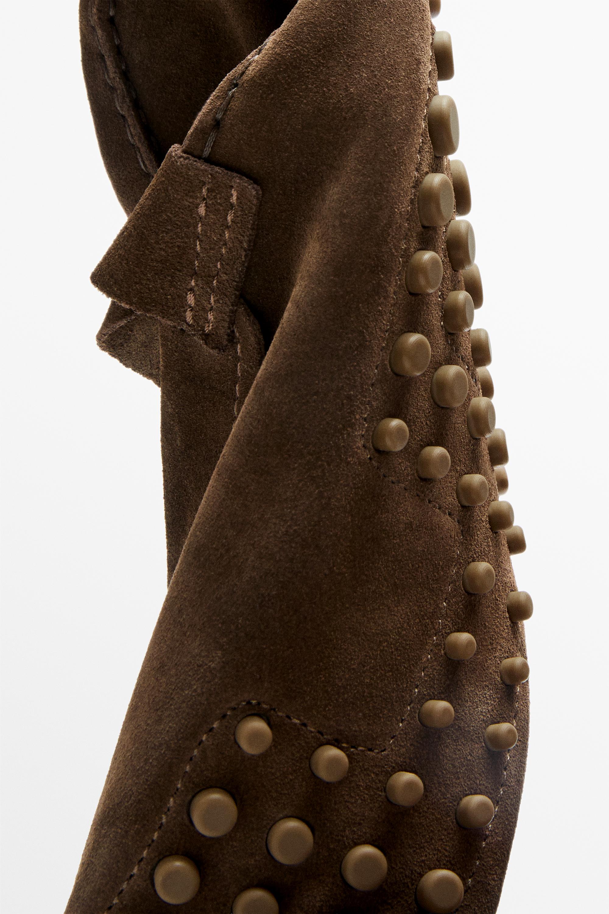 Soft leather ziowa penny loafers — BROWN