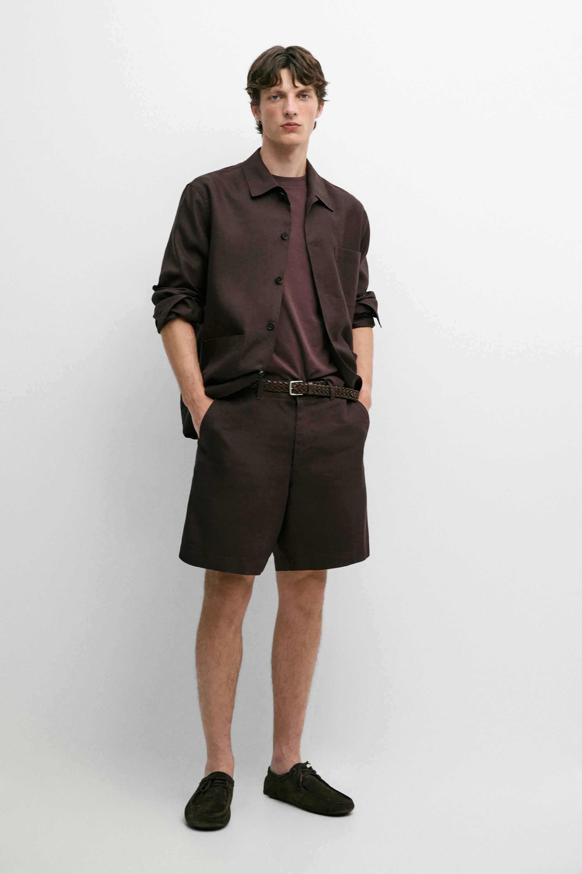 Шорти зі 100%-ї льняної тканини total look