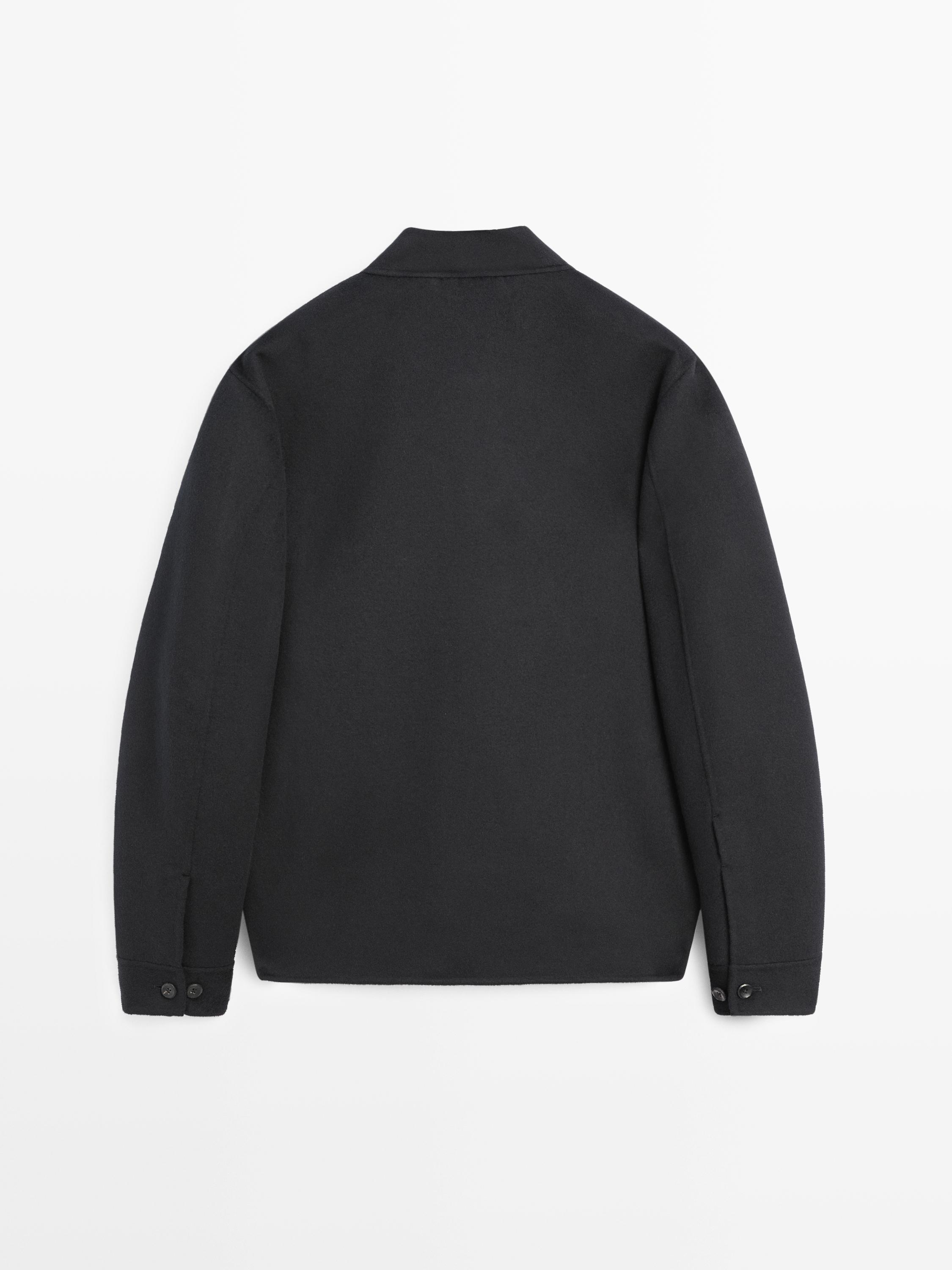 Chaqueta cuello mao mezcla lana