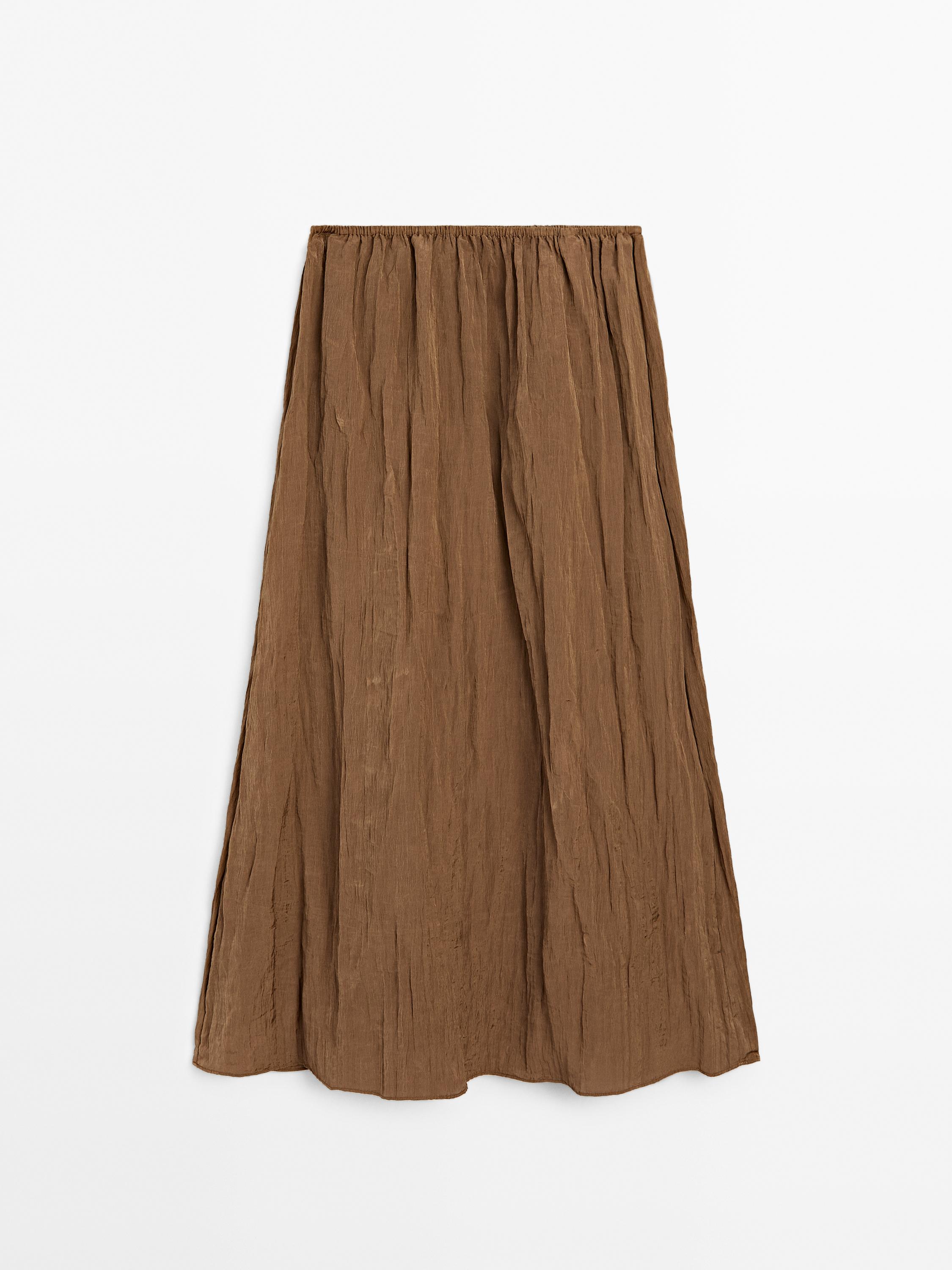 Leichter Plissée-Rock mit Stretchbund