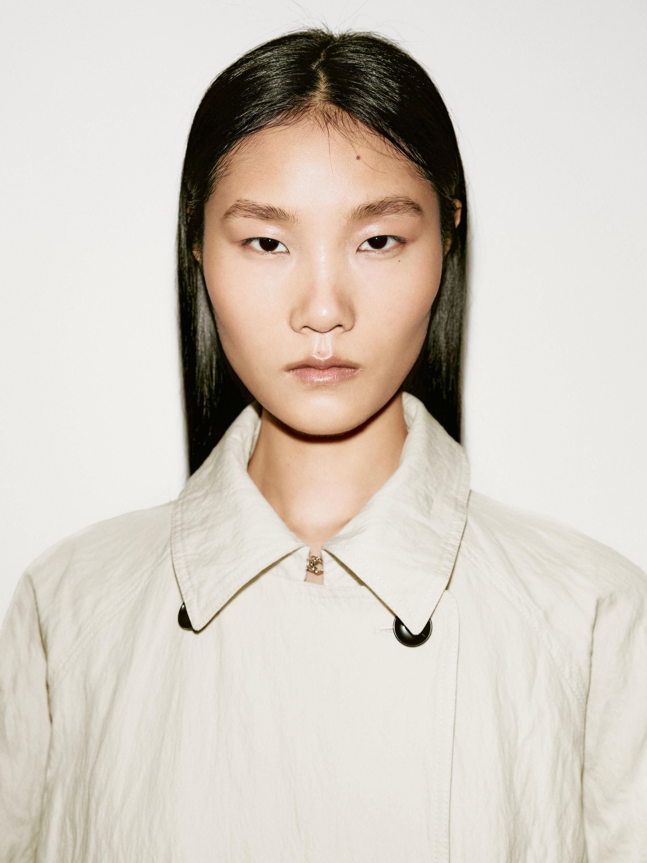 Long voluminous cotton blend trench coat - Limited Edition