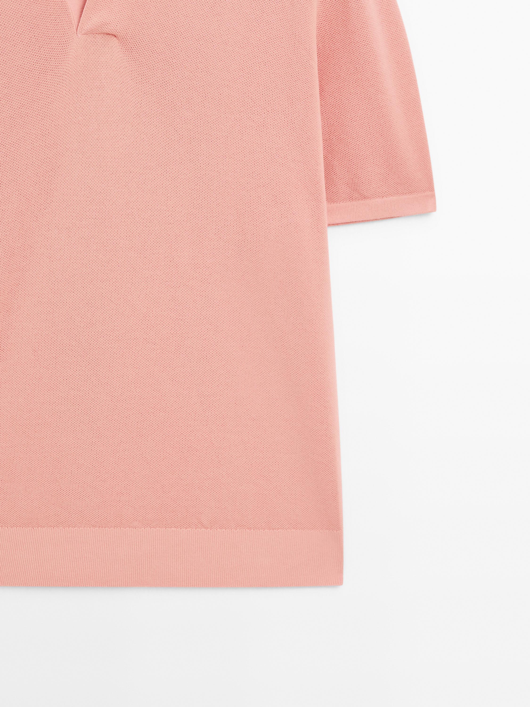 Trikot-Poloshirt mit V-Ausschnitt
