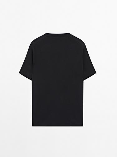100% cotton short sleeve round neck T-shirt — NAVY BLUE 6