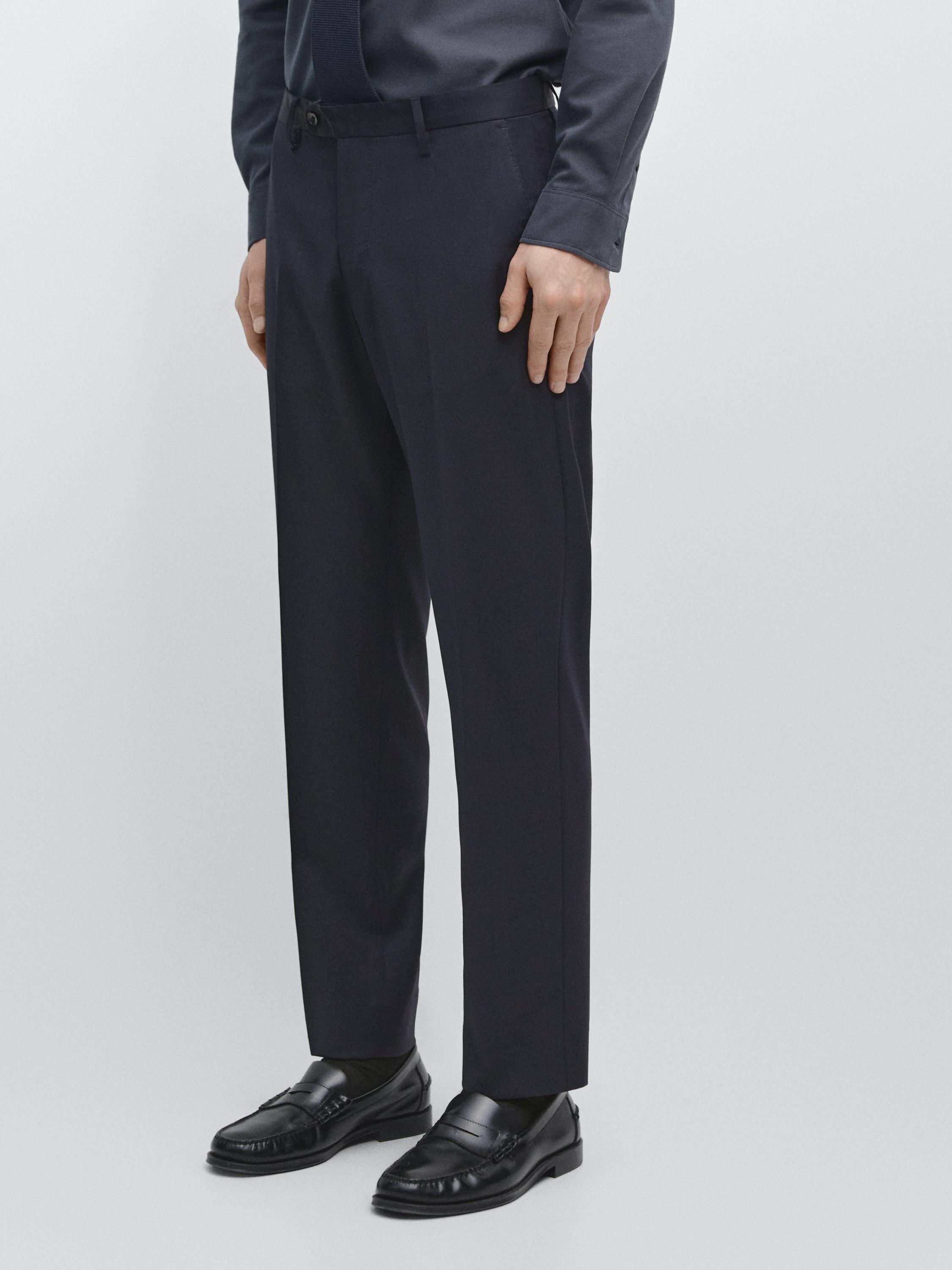 Wool suit trousers
