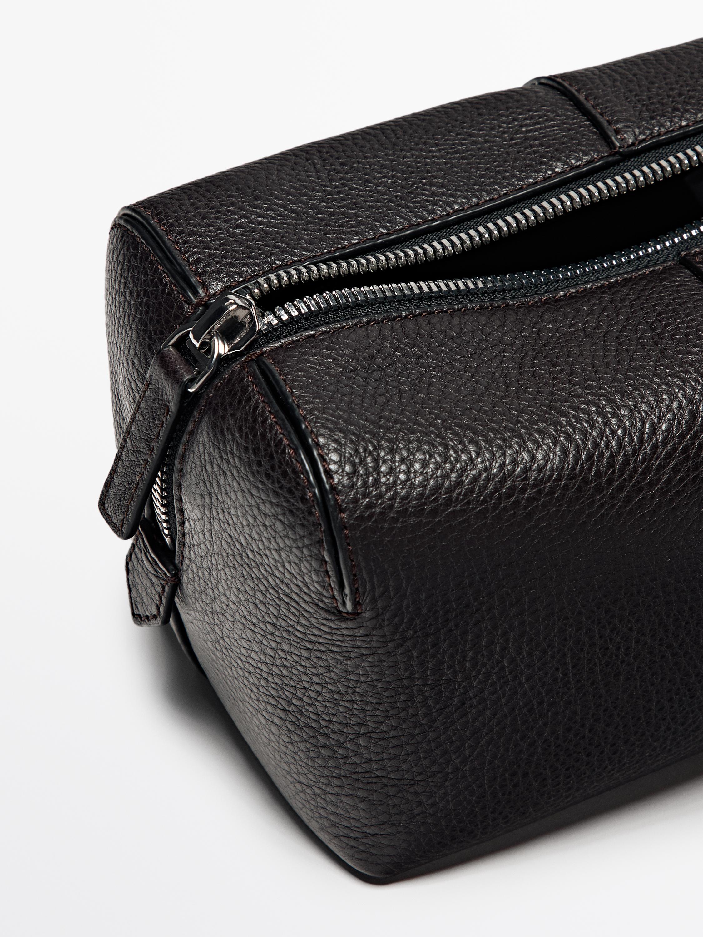 Nappa leather toiletry bag