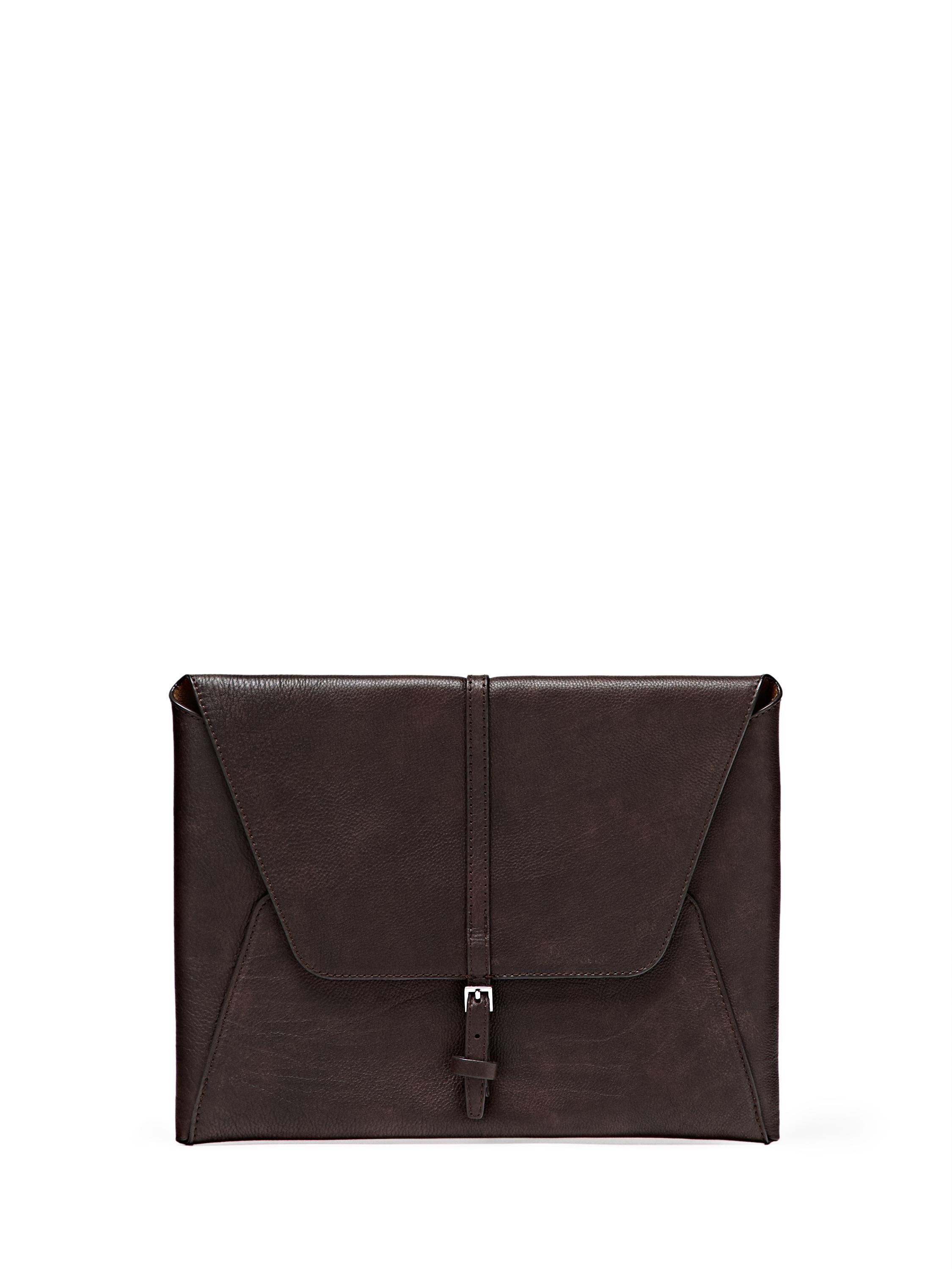 Nappa leather iPad case — BROWN