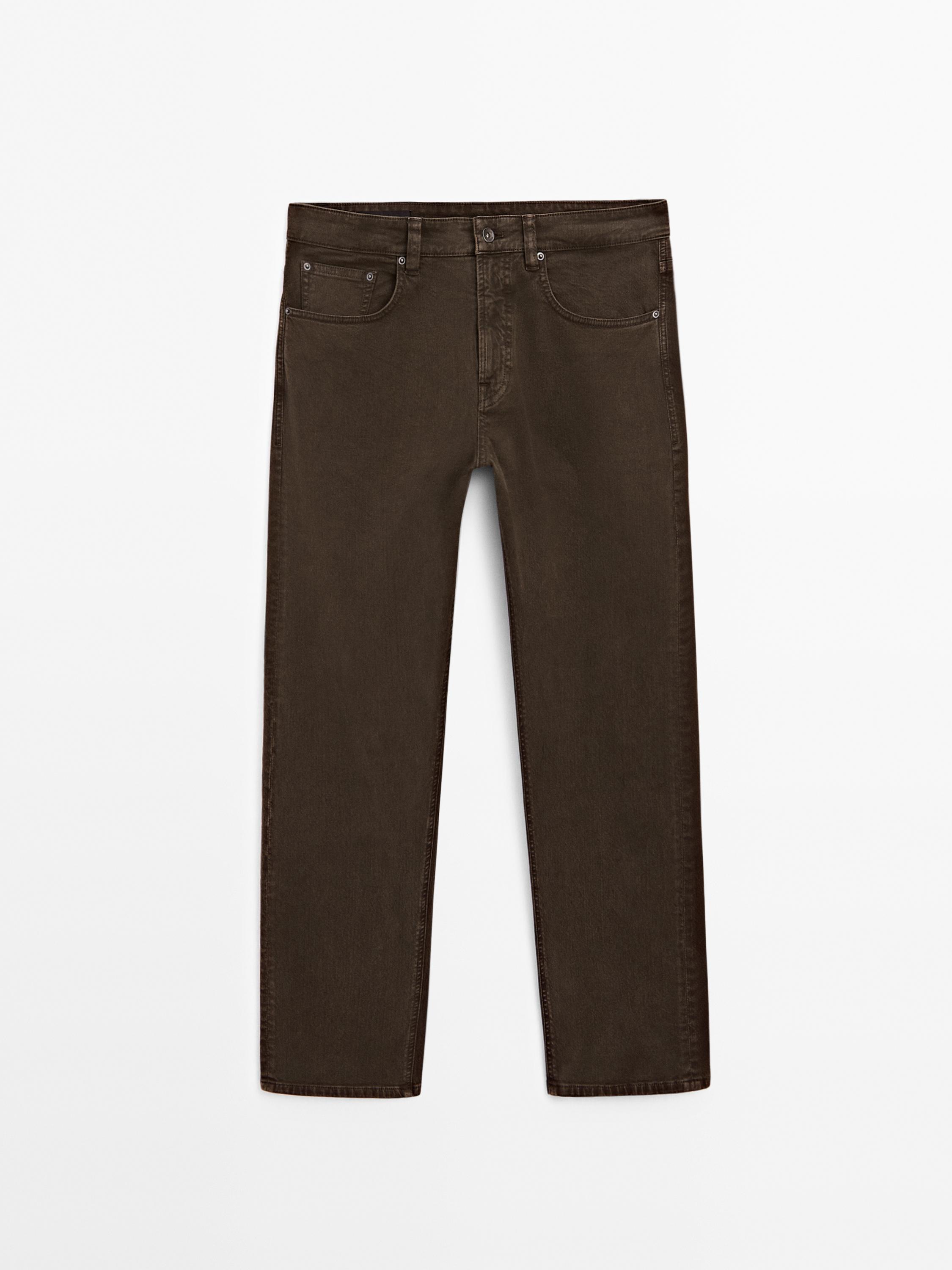 Relaxed fit denim trousers