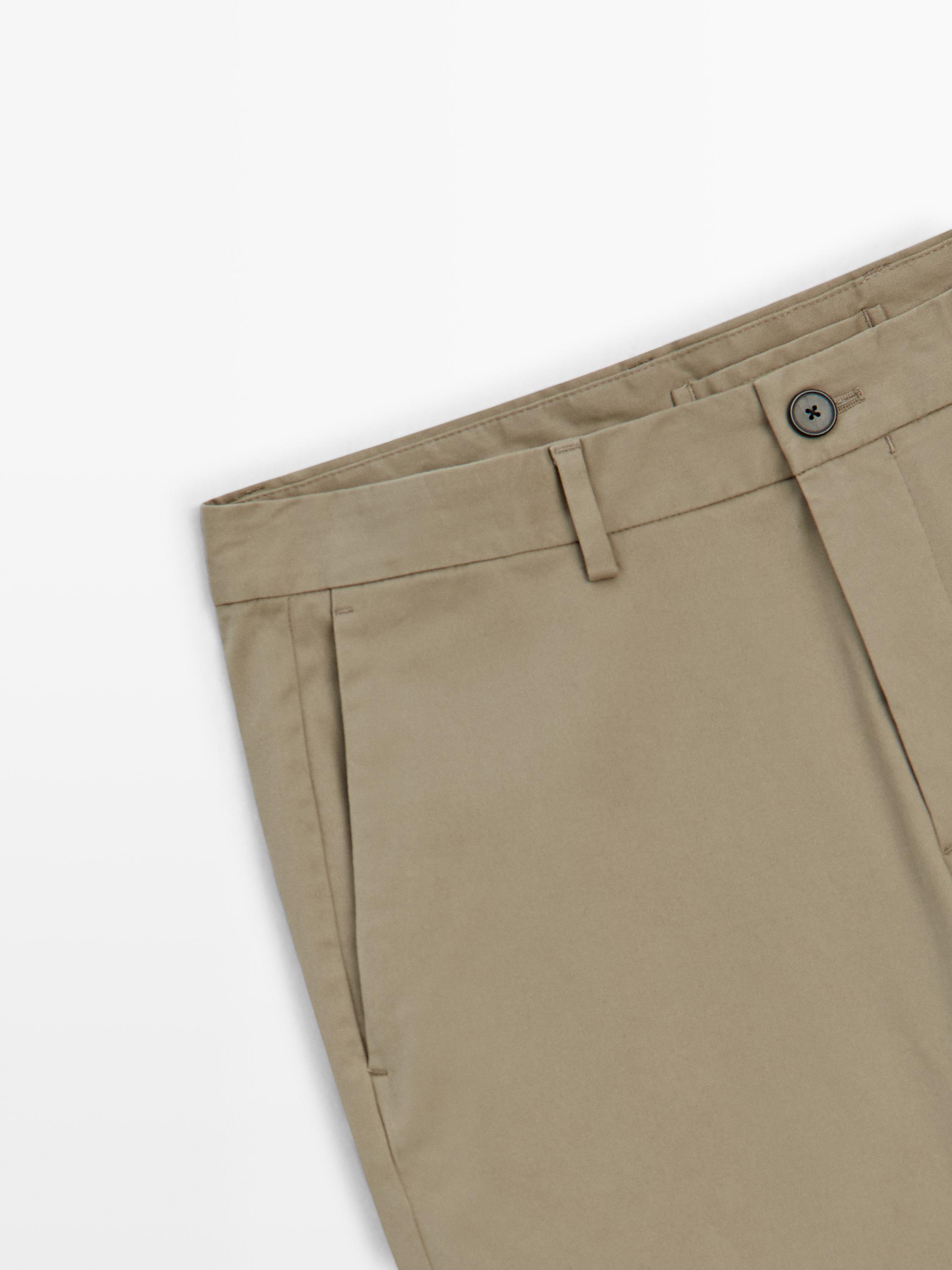 Slim fit cotton trousers — OCHRE