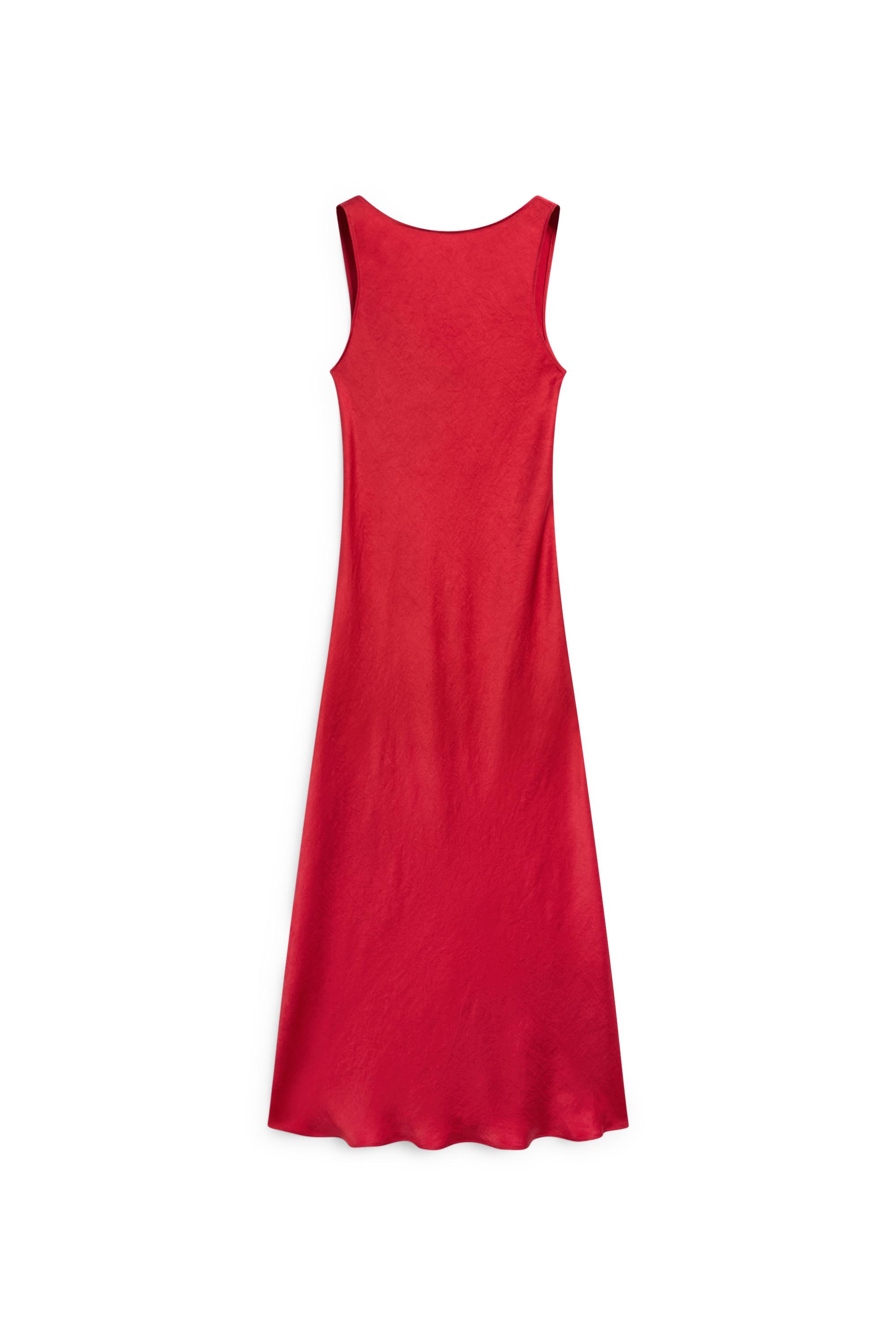 Flowing midi dress — Red