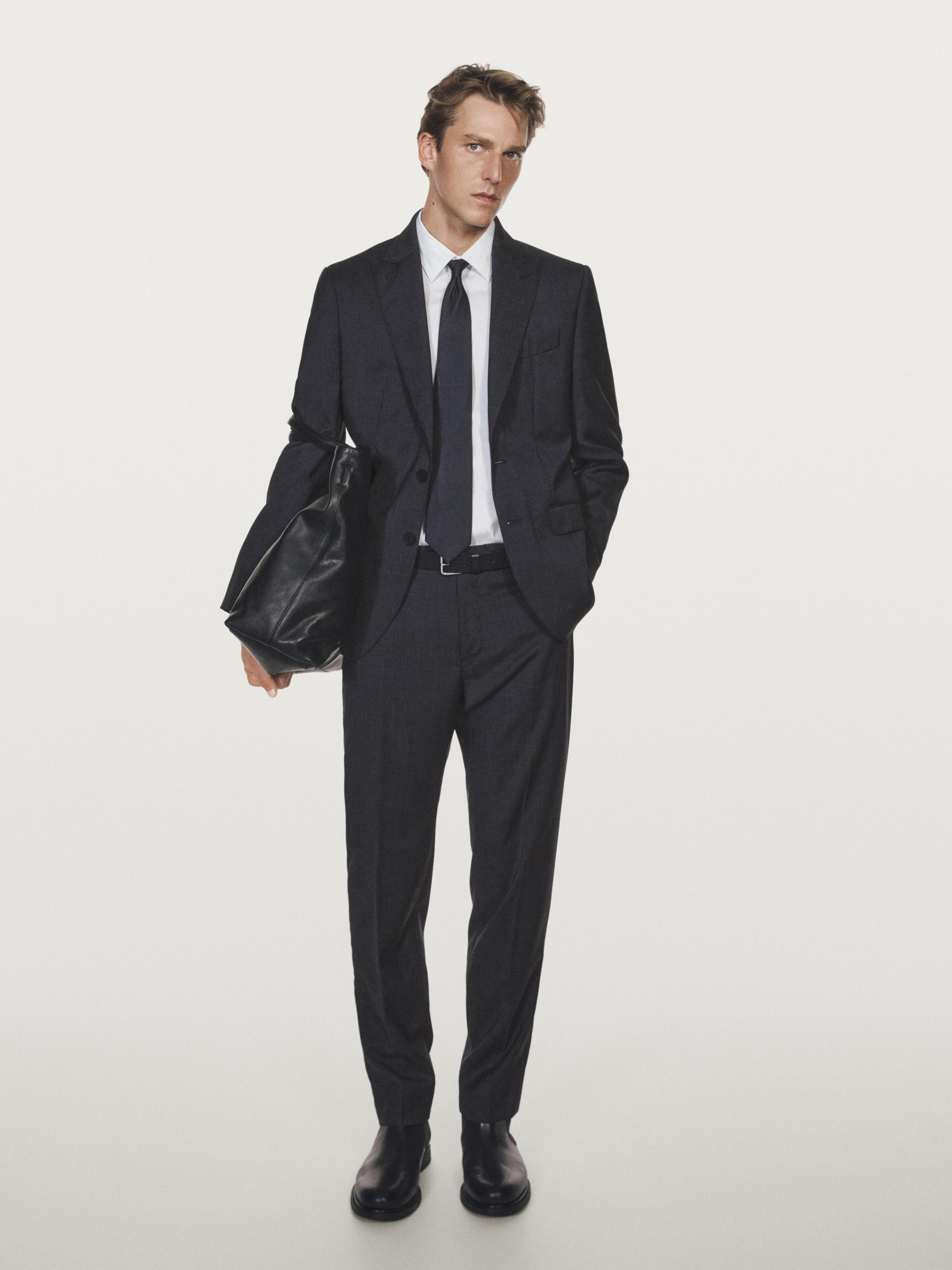 100% wool suit trousers
