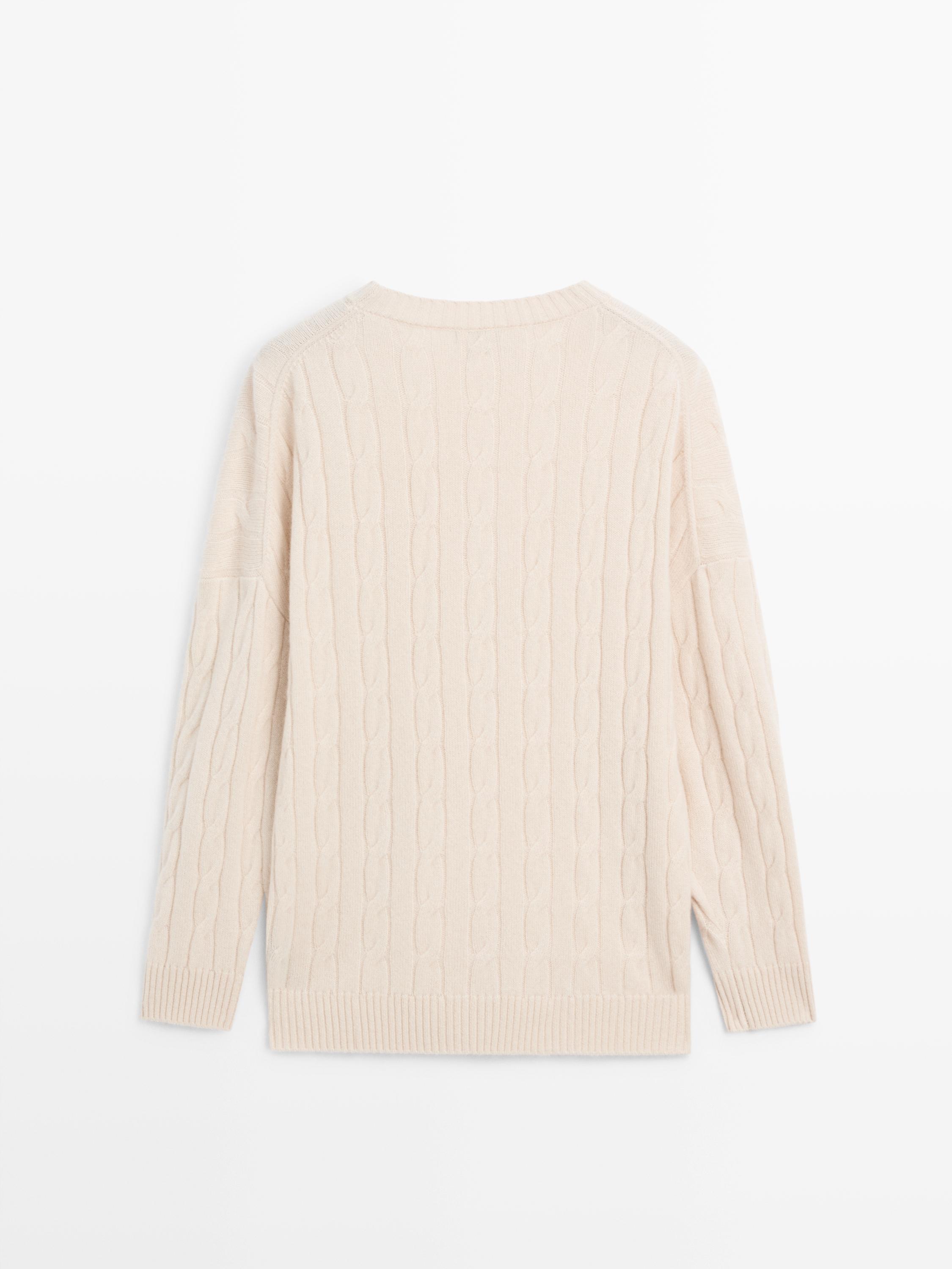 Pull torsadé 100 % cachemire