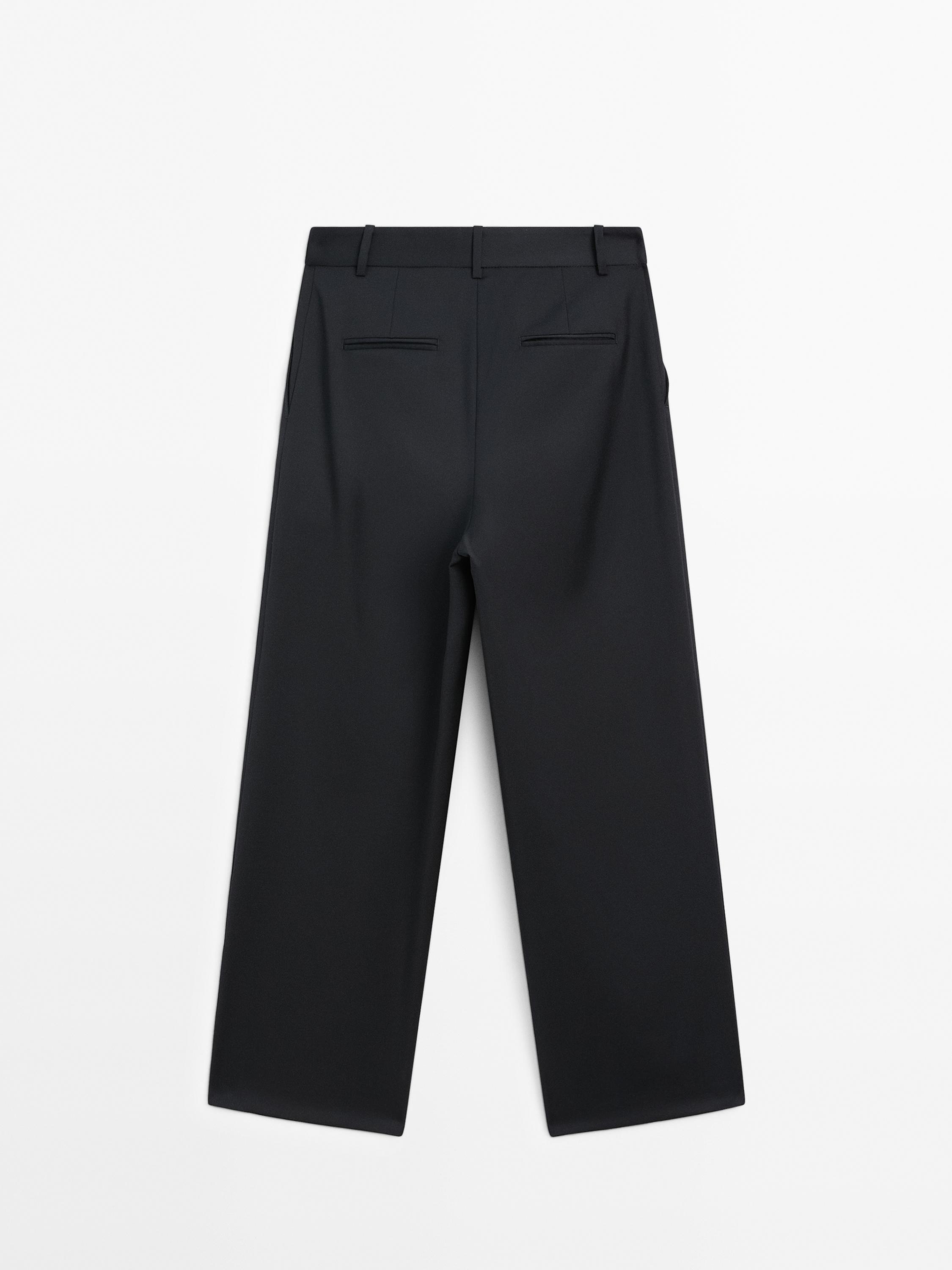Pantalón straight lana fría