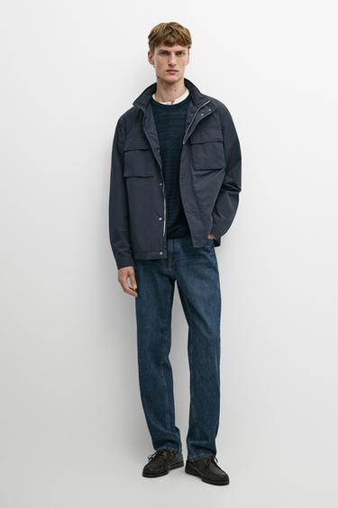 Technical fabric jacket with pocket details — BLUE 1