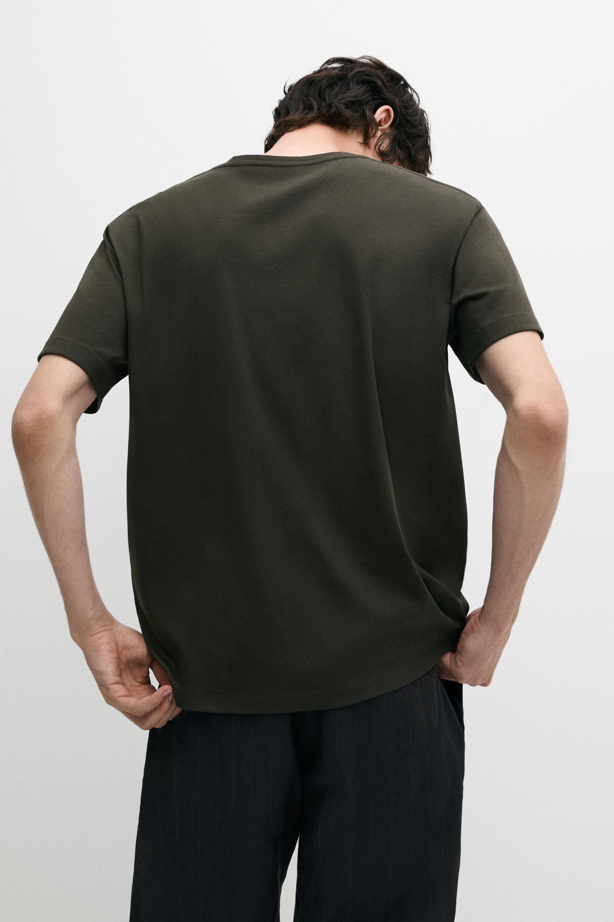100% cotton short-sleeve T-shirt — DARK GREEN