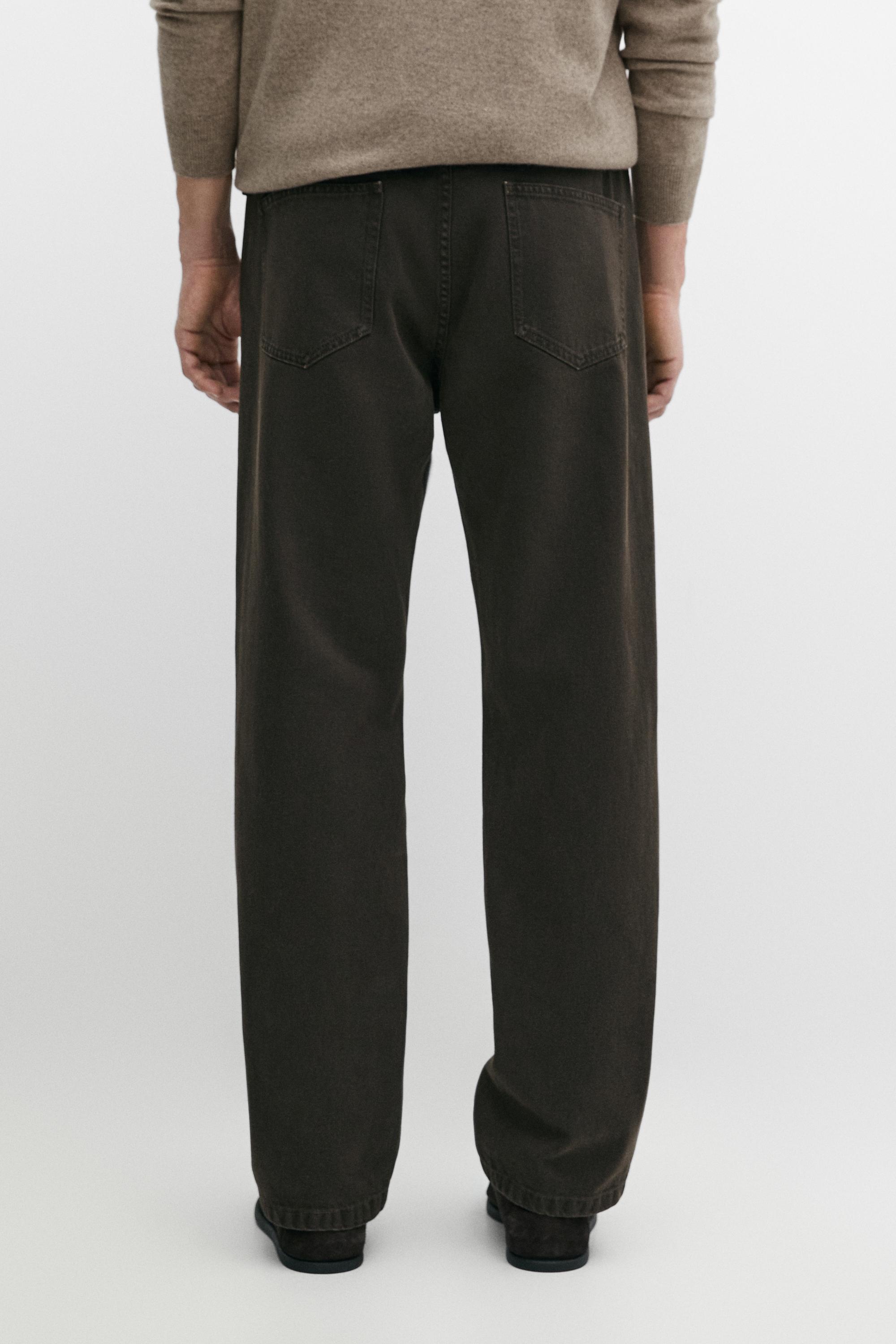 Tapered fit jeans — Chocolate