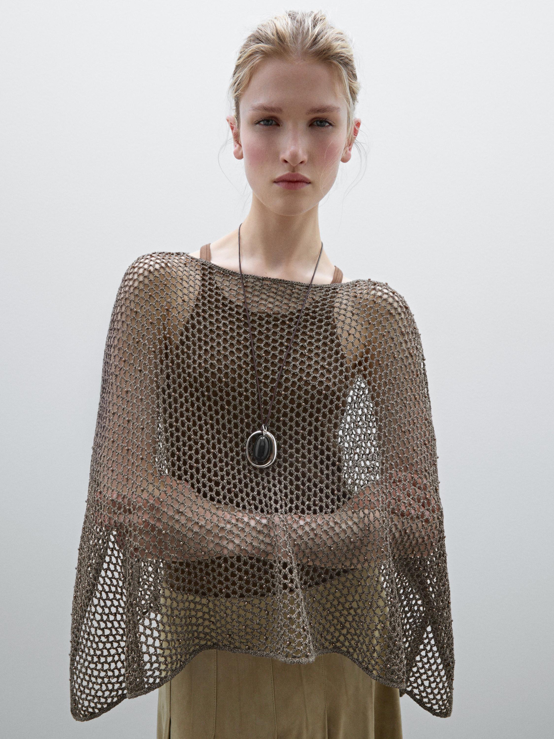 Short cutwork cape