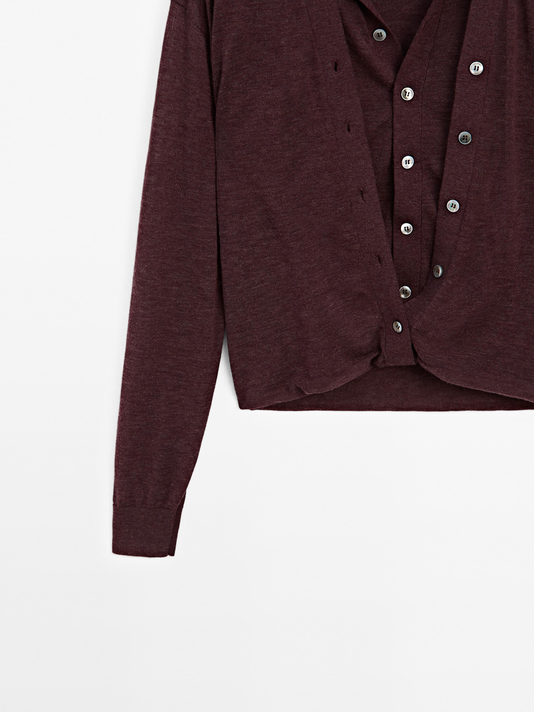 100% wool multi-way knit cardigan - STUDIO