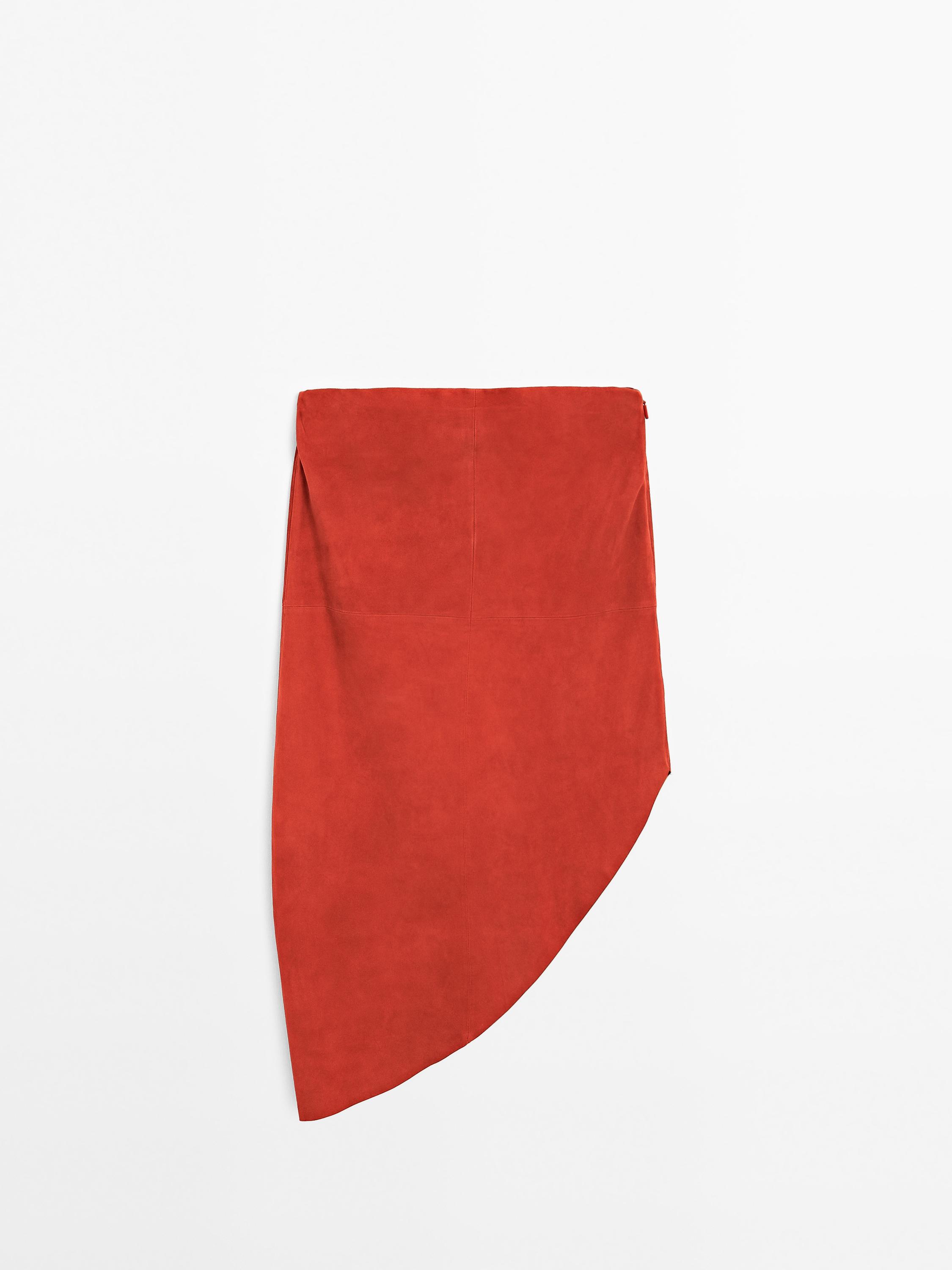 Long asymmetric suede leather top - Limited Edition
