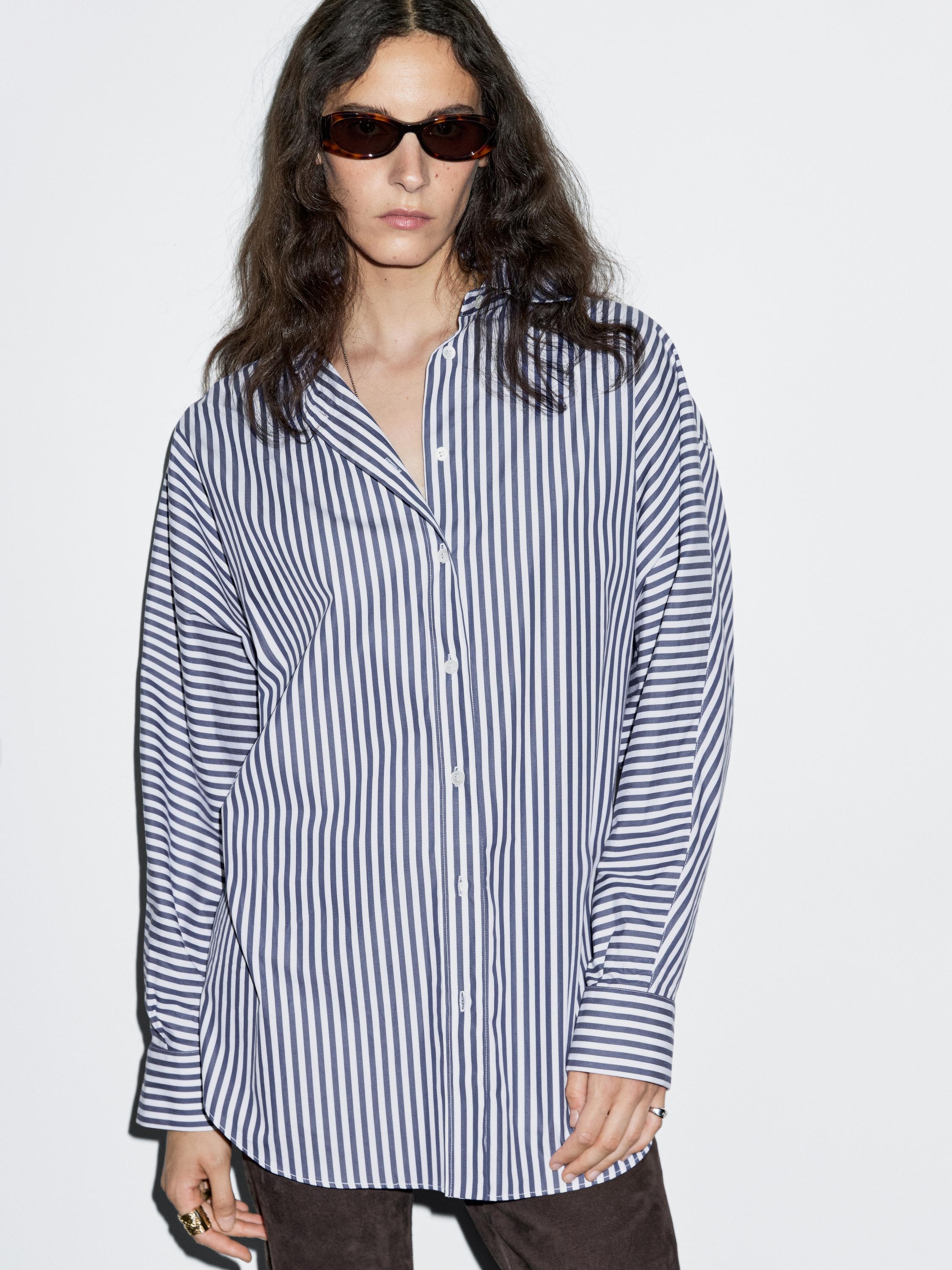 Striped oversize shirt