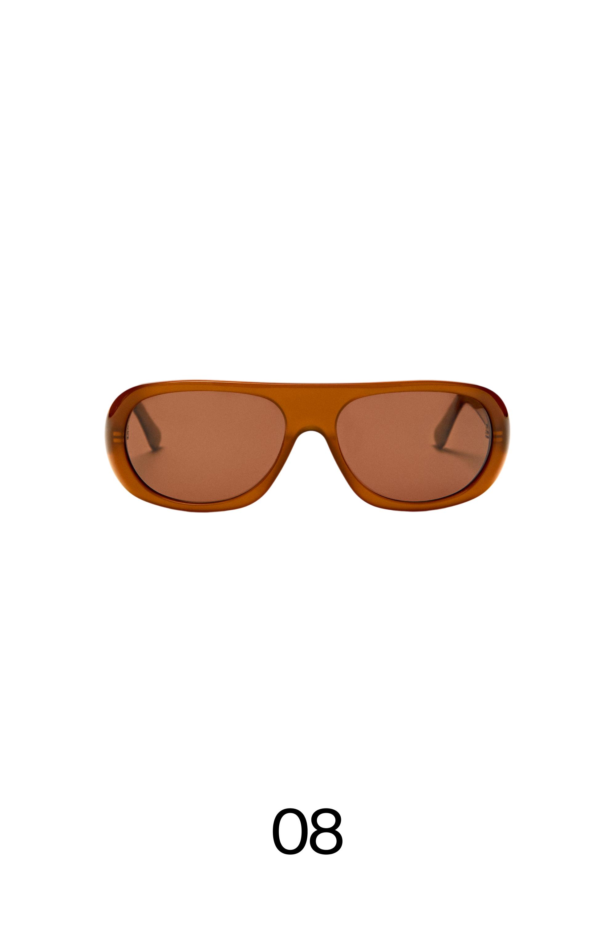 Wraparound sunglasses — Caramel
