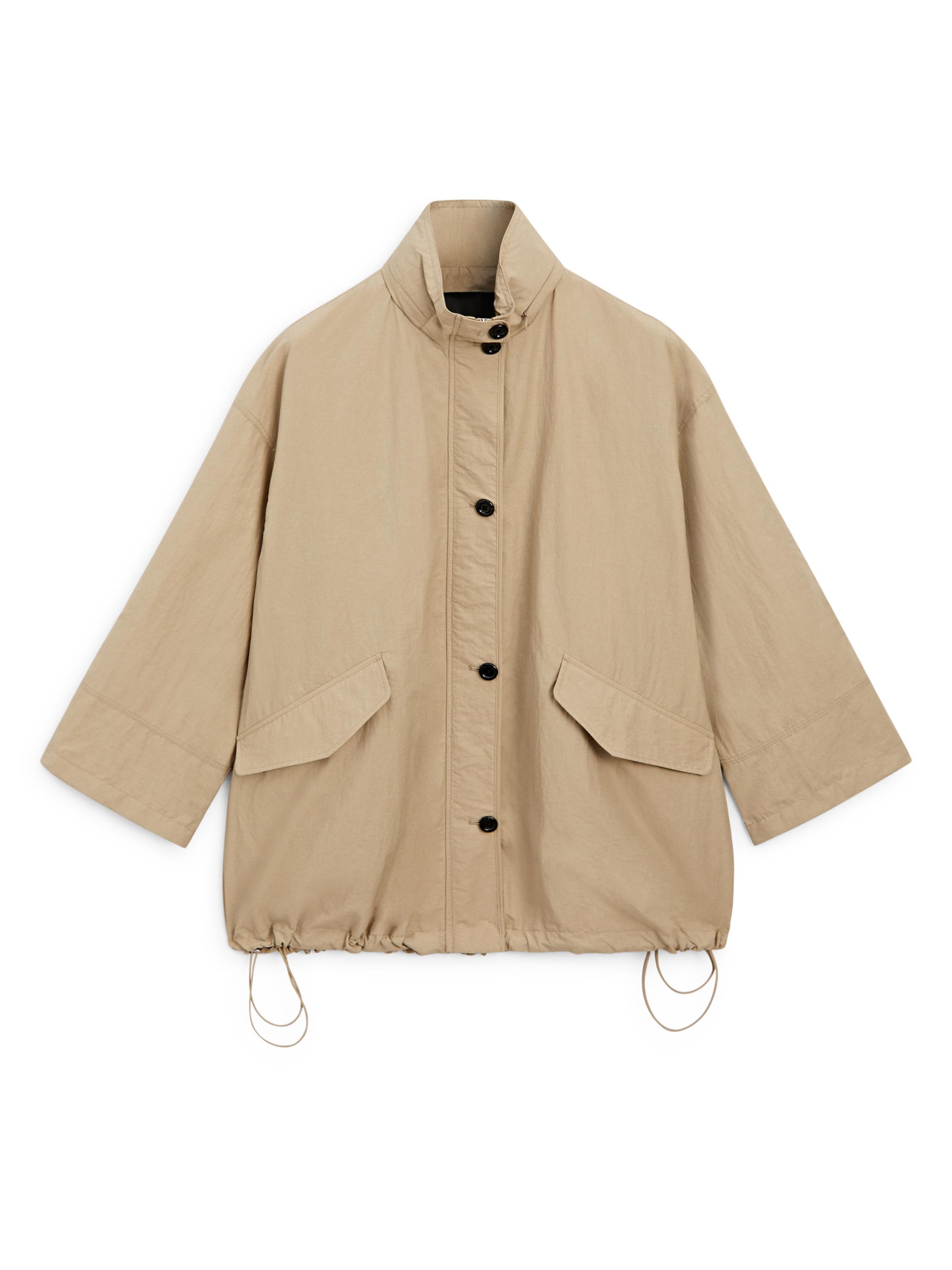 Puff parka with hood detail · Light Beige · Coats | Massimo Dutti