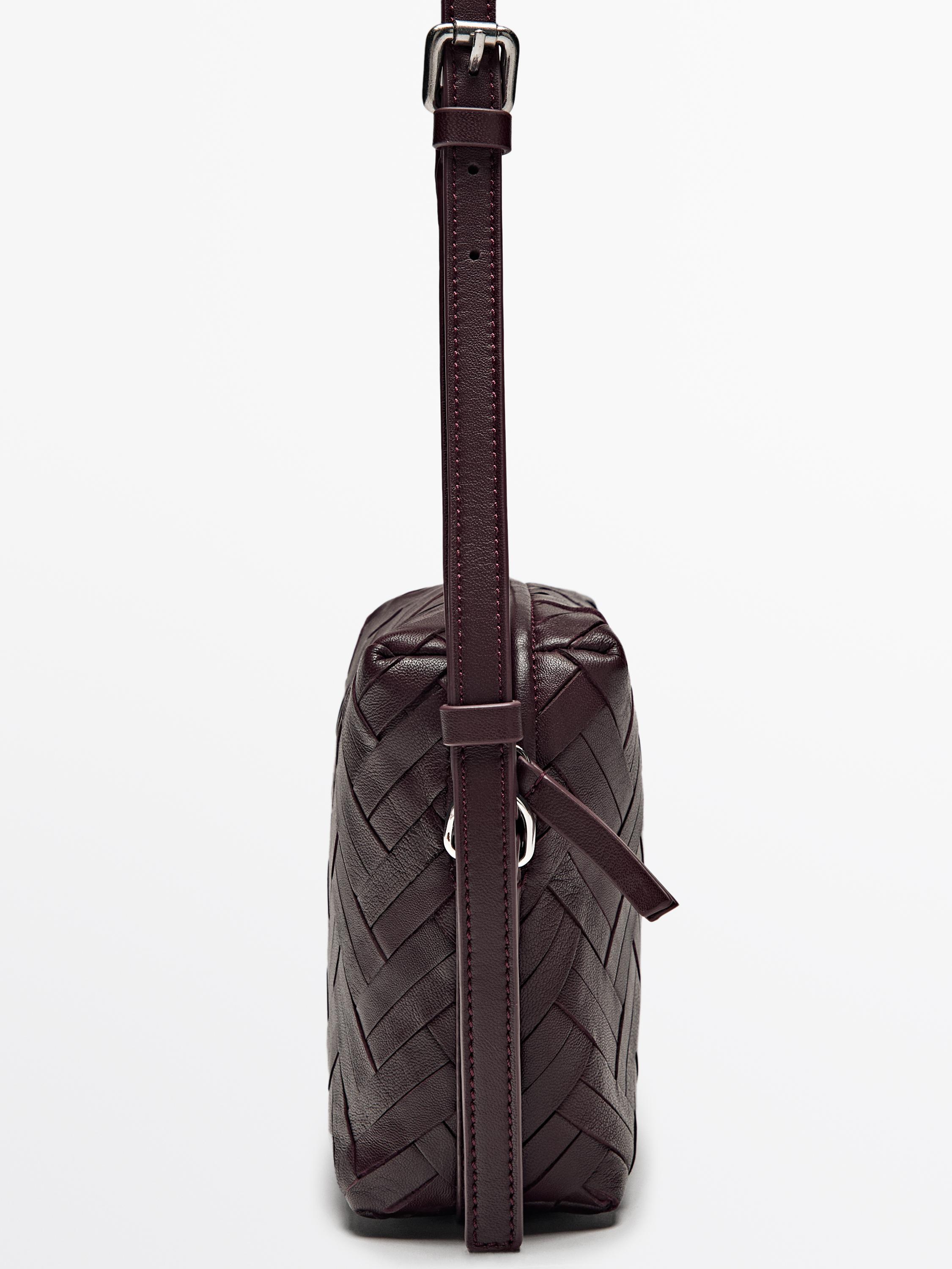 Braided nappa bucket bag