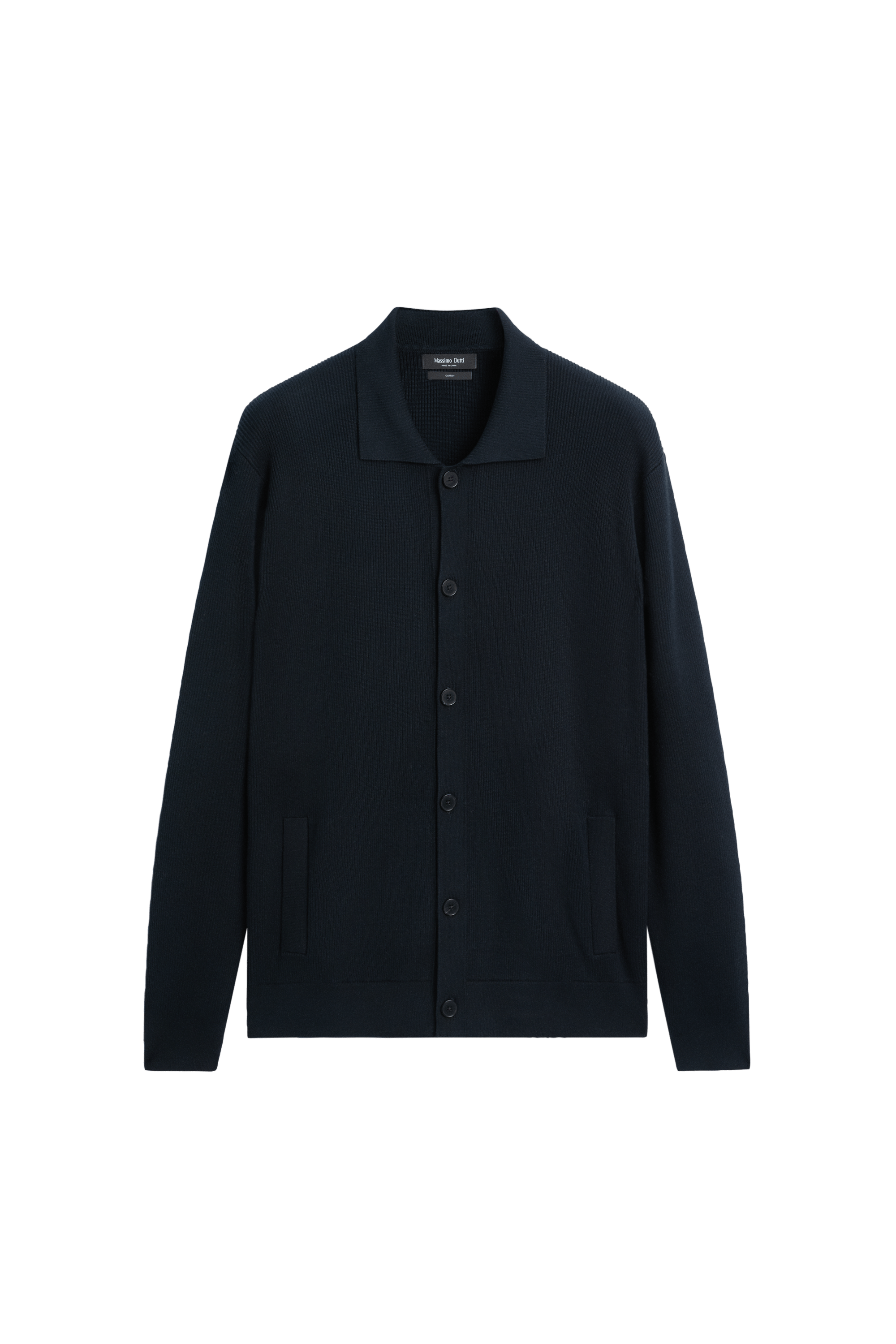 Massimo Dutti %100 pamuklu polo yaka triko hırka görsel 6