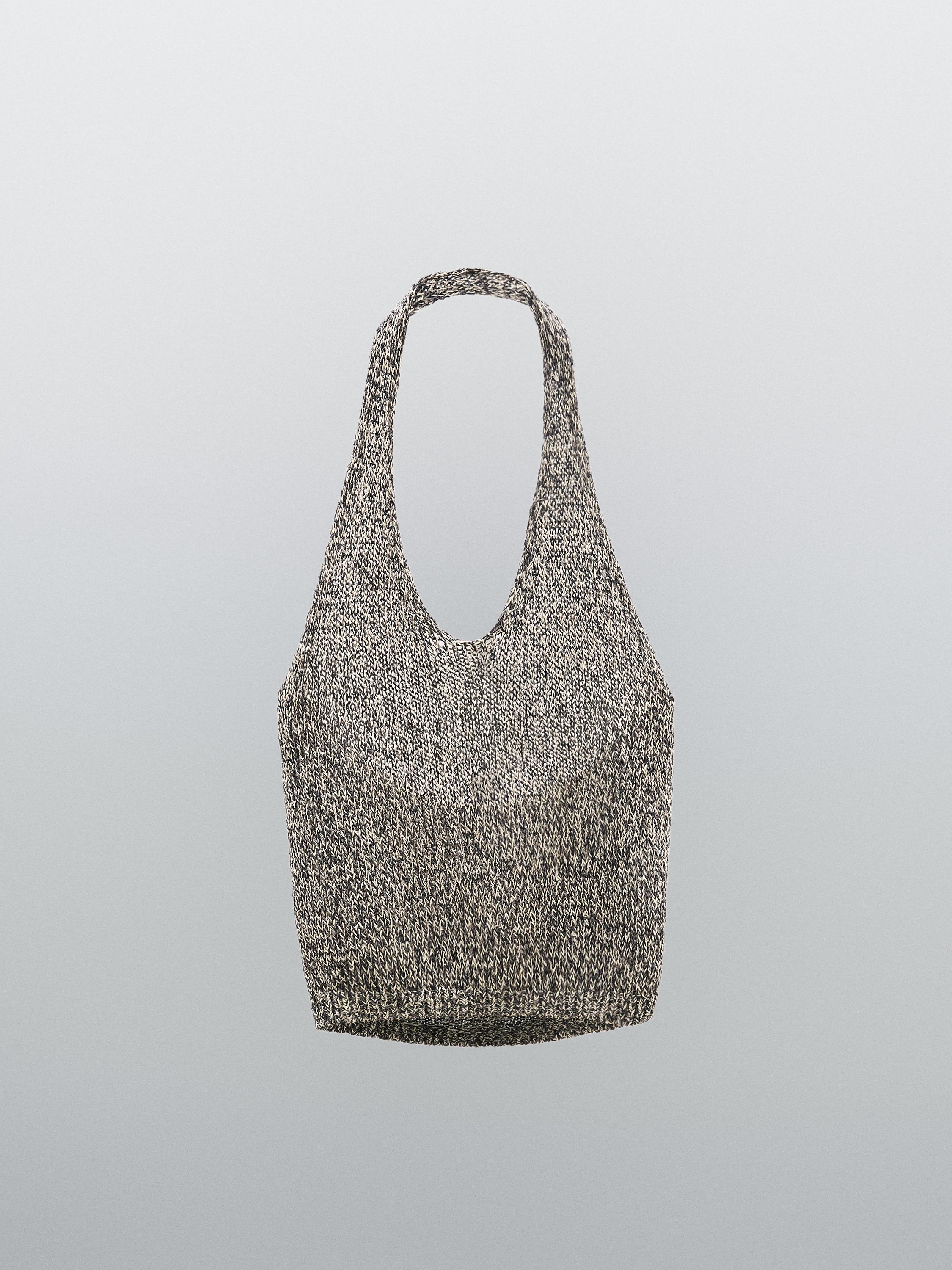 Top halter din tricot marmorat - studio