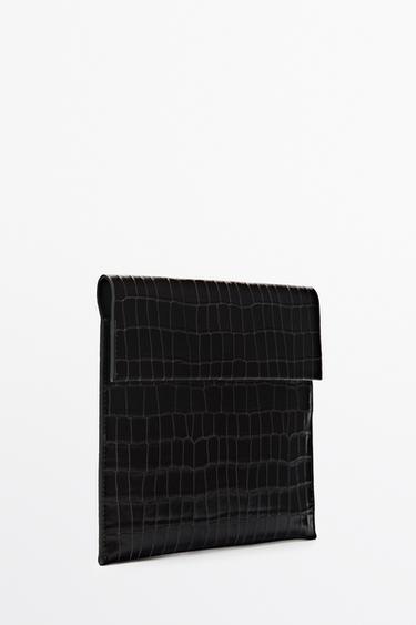 Textured leather iPad case — BROWN 5