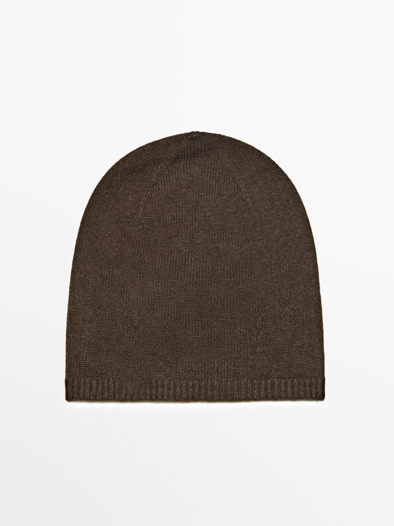 Massimo Dutti - Dame - Beanie-Hue I Finstrik - Grøn - 01
