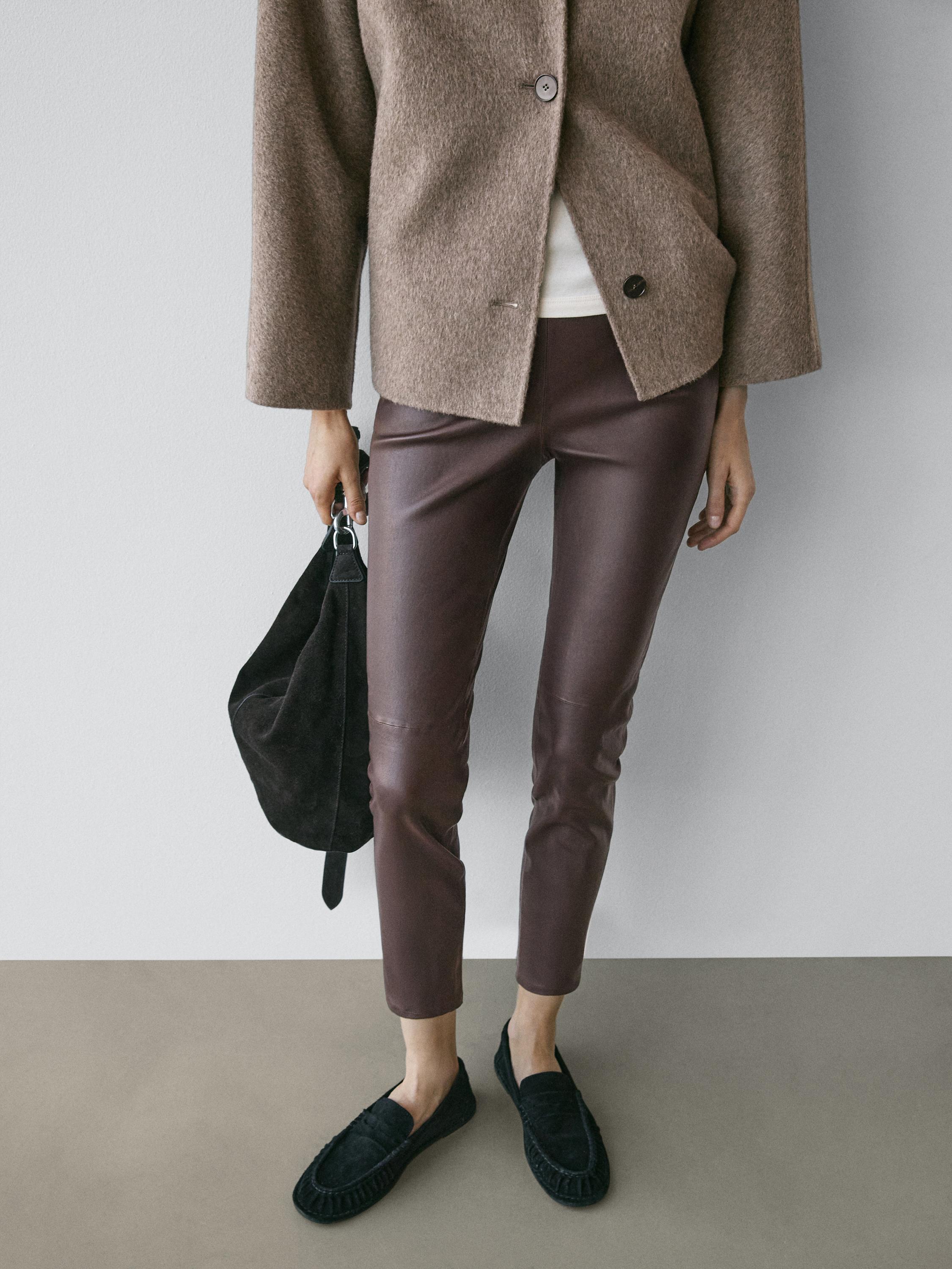 Nappa leather leggings