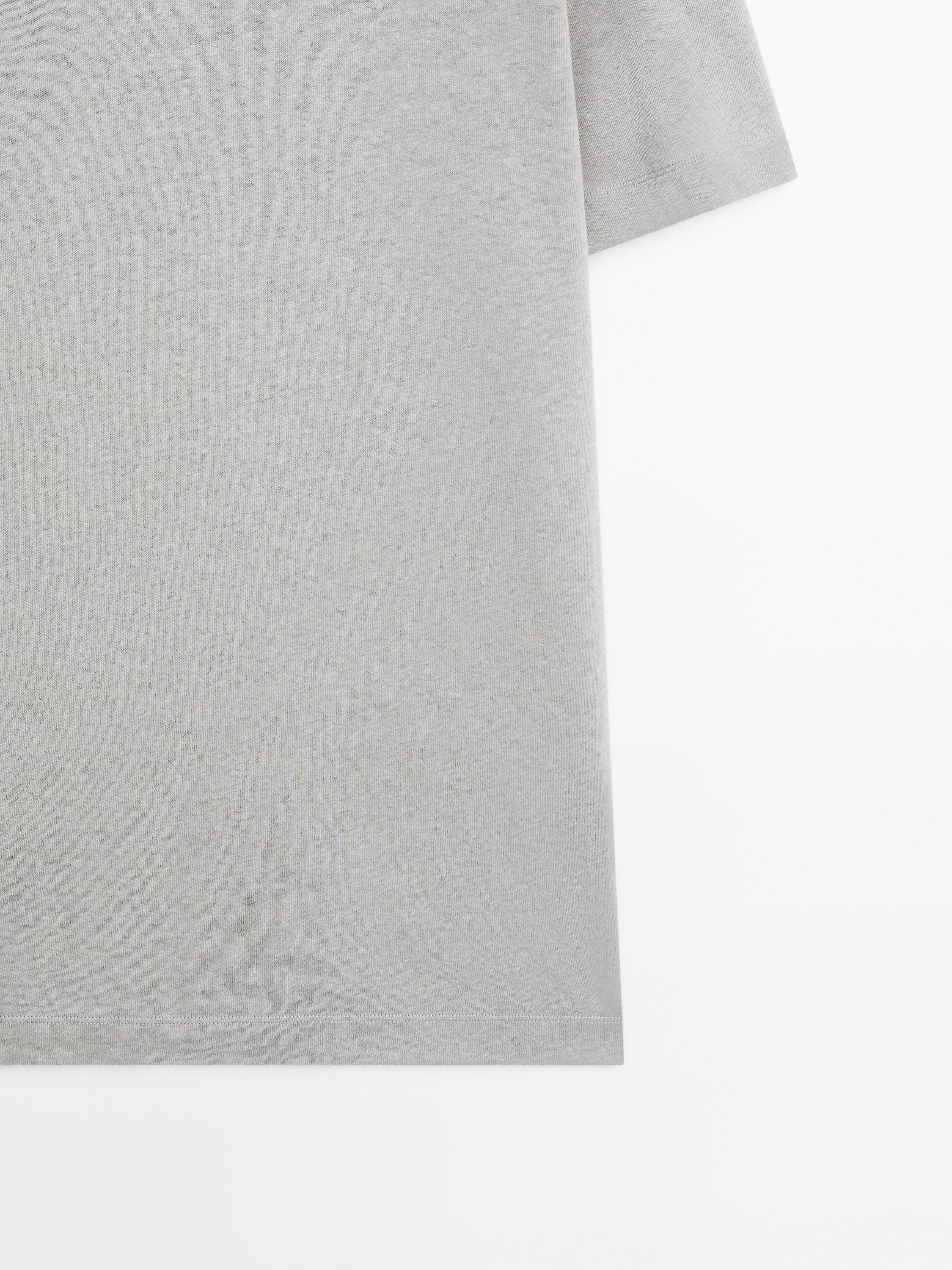 Linen blend short sleeve polo shirt