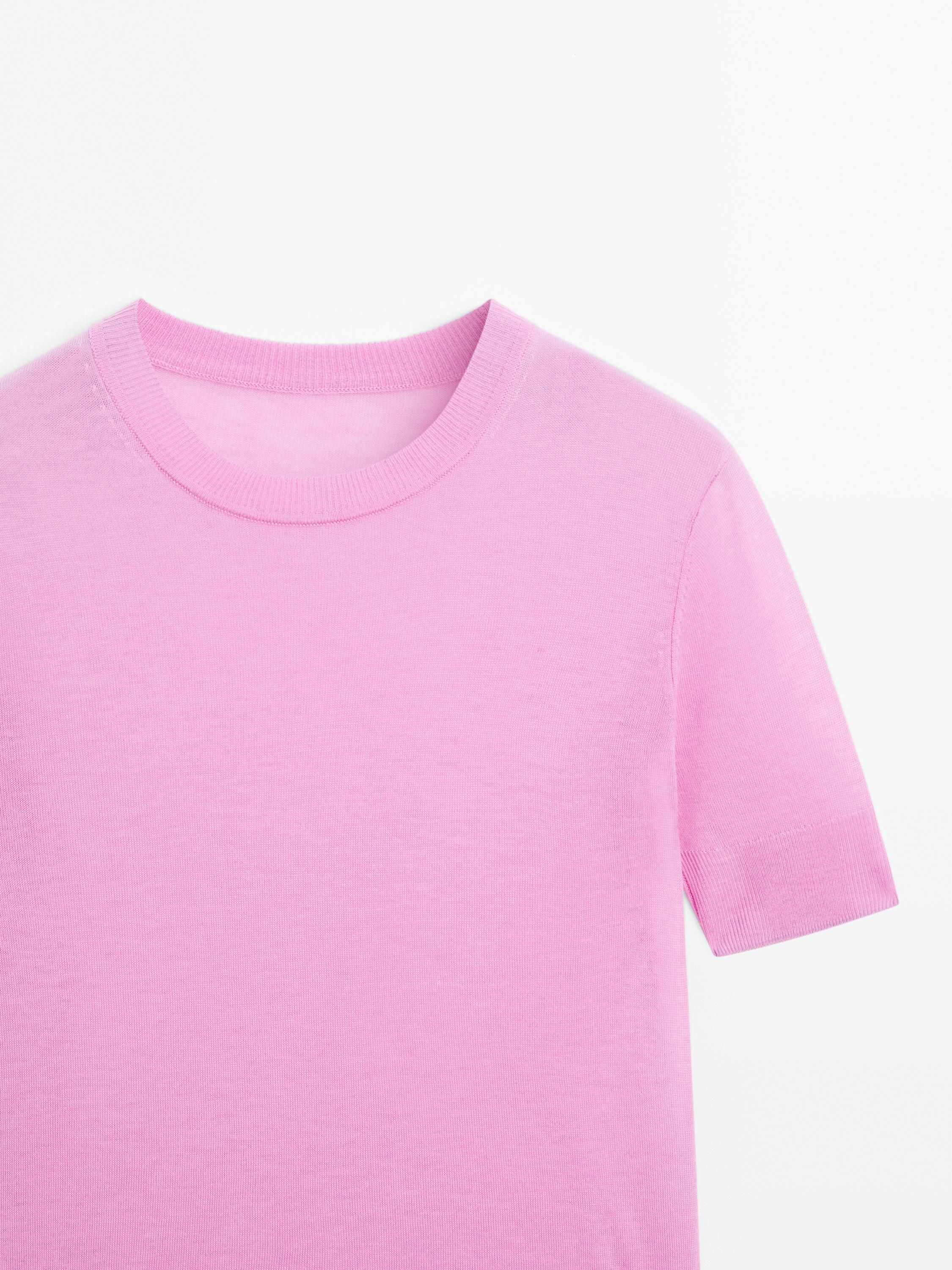 Short sleeve knit sweater - STUDIO