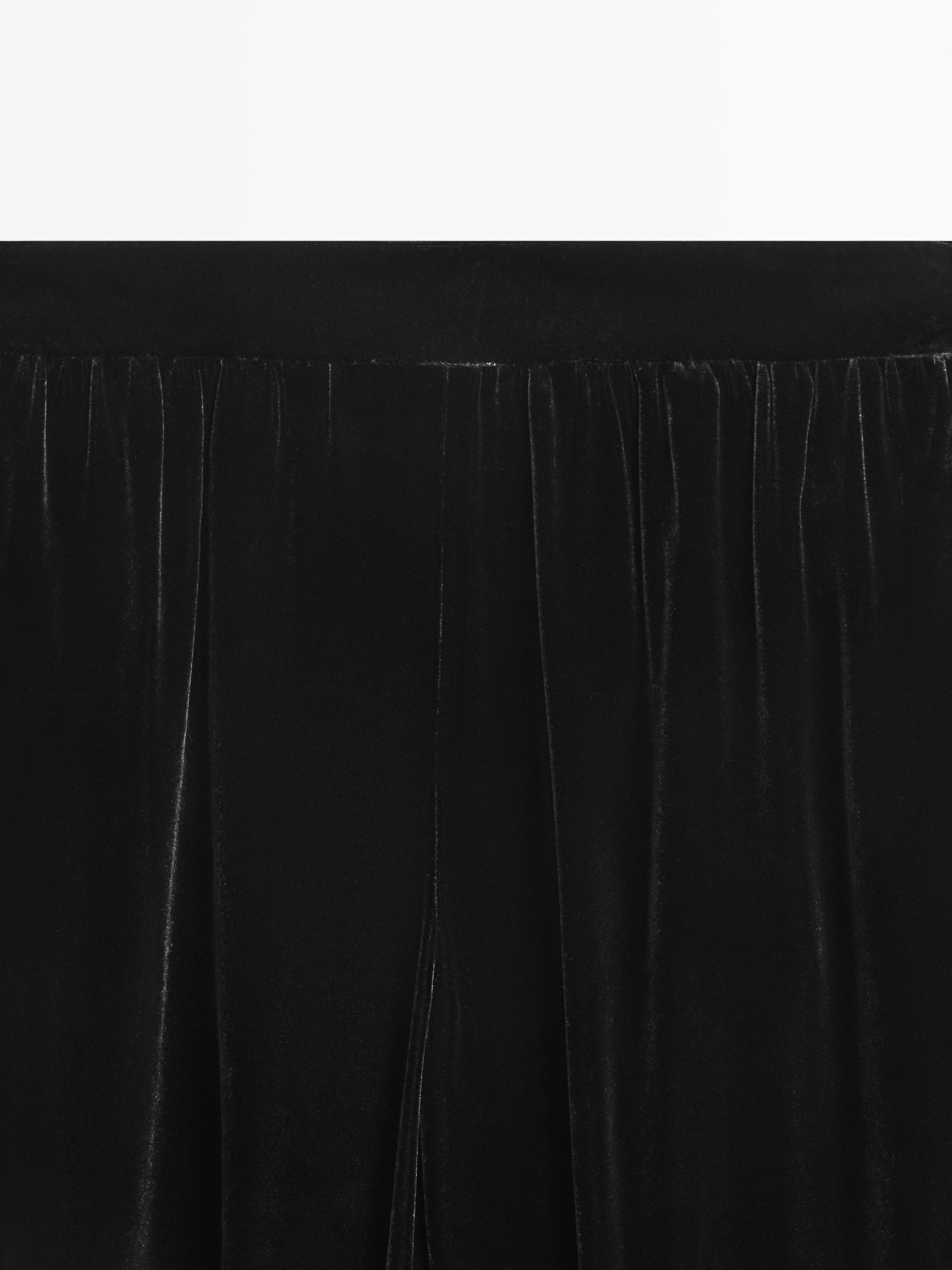Velvet sarouel trousers - STUDIO — BLACK
